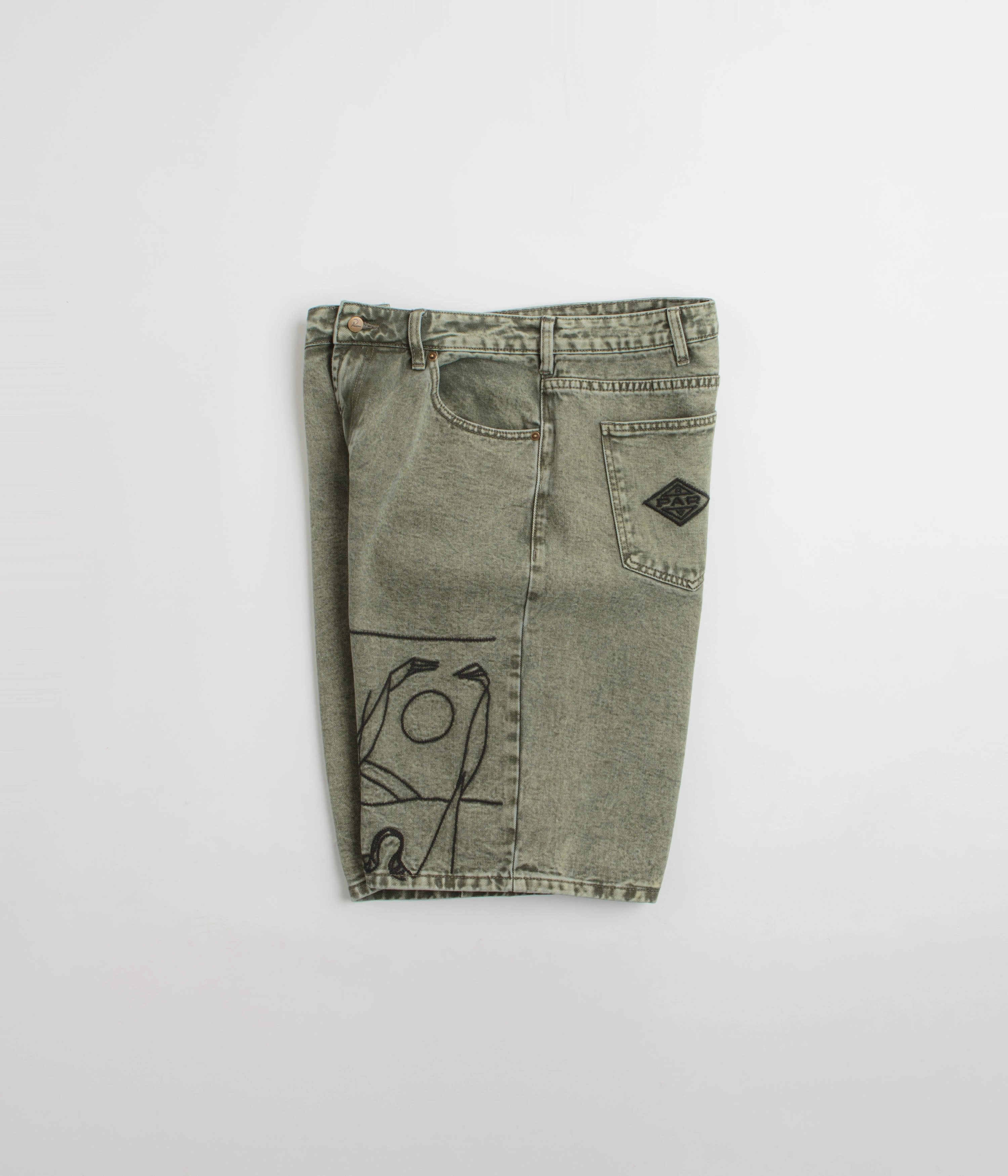 Sweat Wicking Channels Non Binding Leg Openings by Parra Protect The Sun Shorts - Green