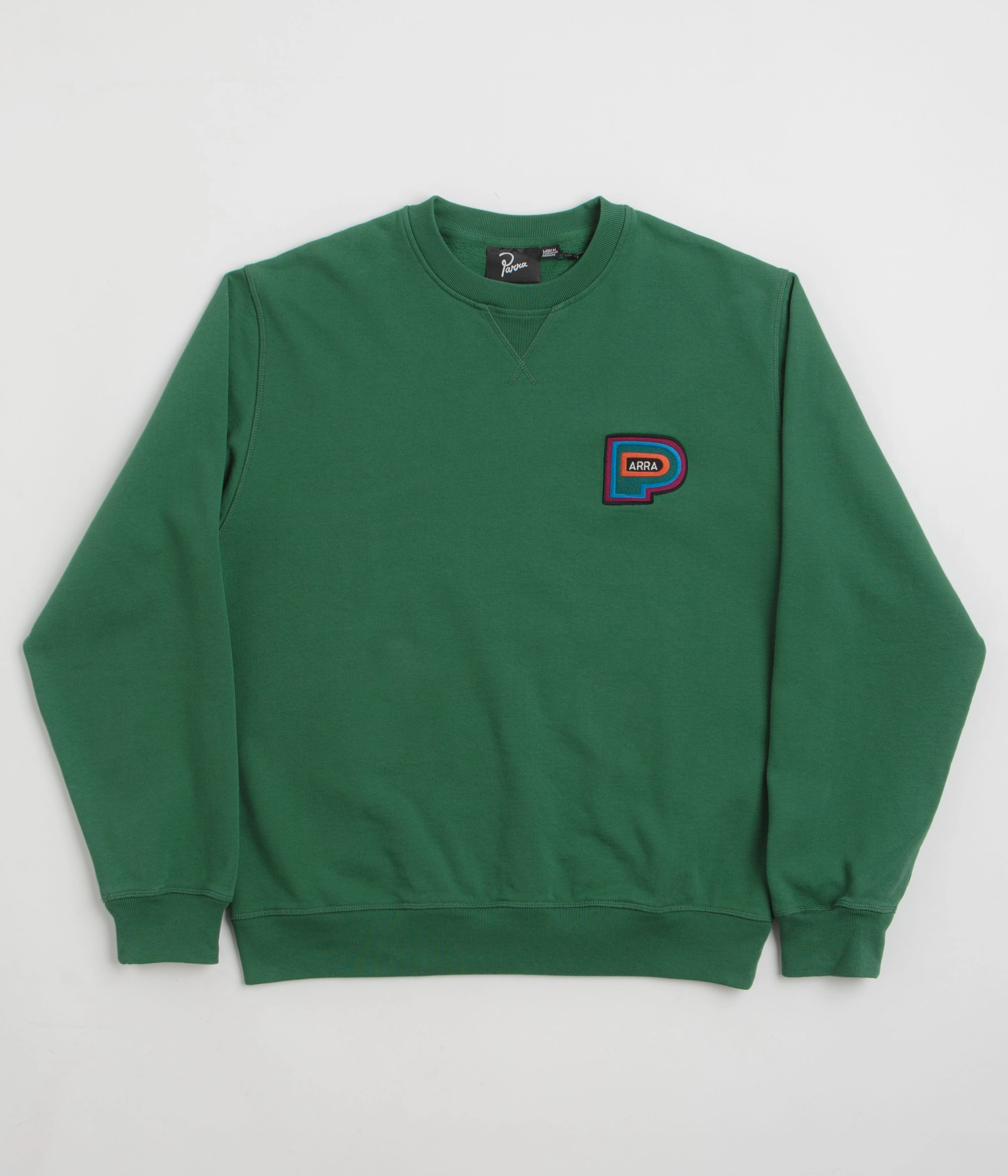 by Parra Repeat Pea Crewneck Sweatshirt - Green Cozy Fabric
