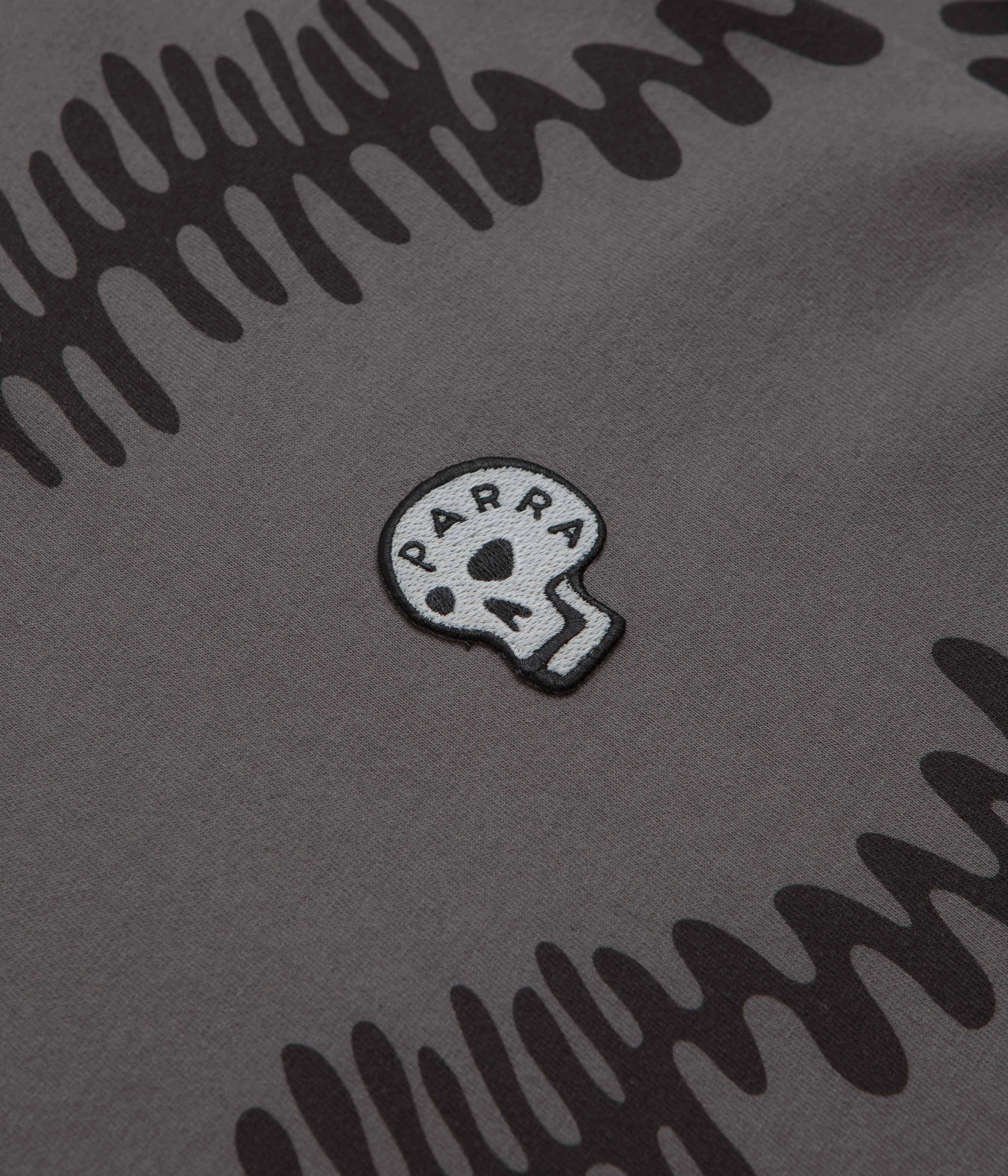 Vegan Breathable knit by Parra Stitched Skull Long Sleeve T-Shirt - Washed Brown