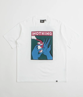 by Parra Super Nothing T-Shirt - White Pilling Resistant Finish theater visit