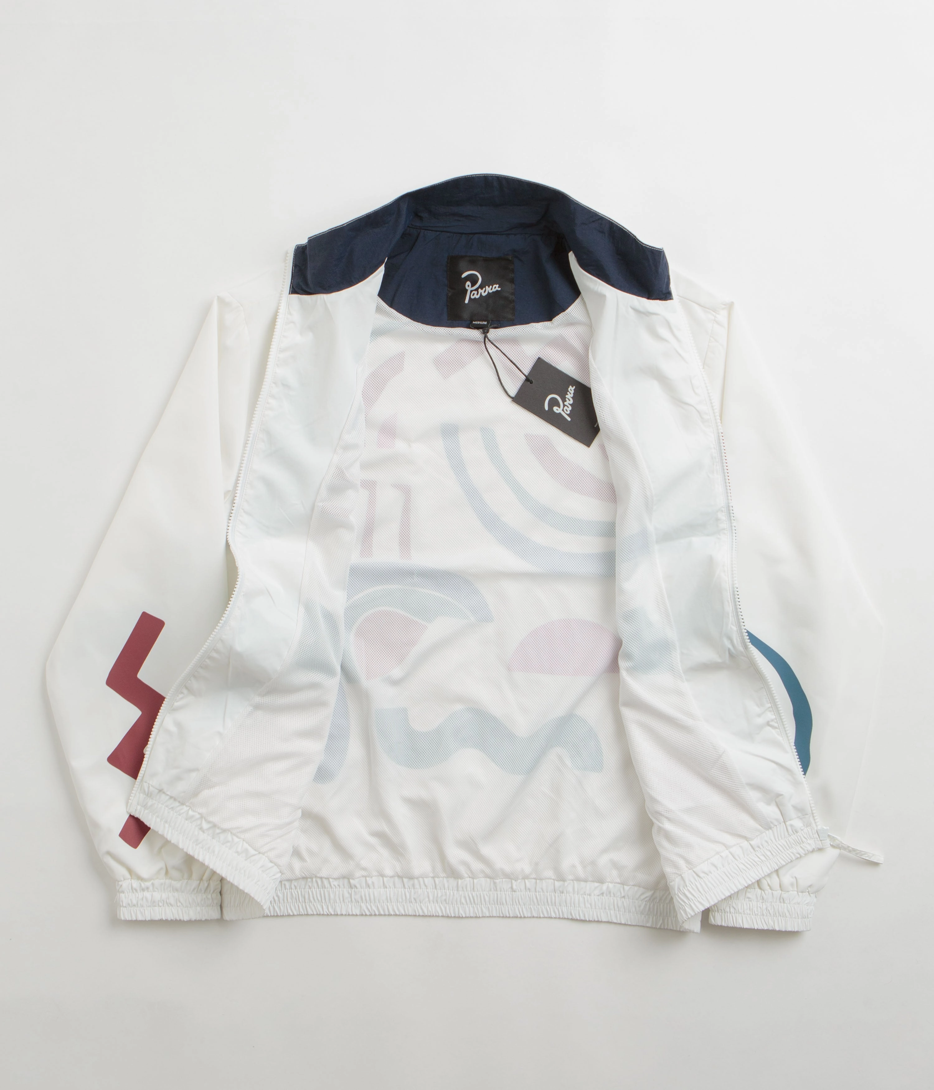 Soft Touch All Day Wear by Parra Tennis Maybe Track Jacket - White