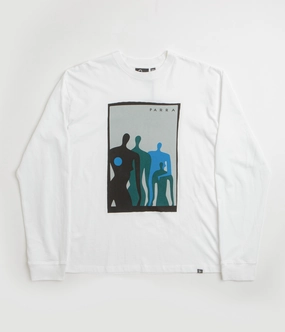 Simple and Cozy by Parra The Visitors Long Sleeve T-Shirt - White