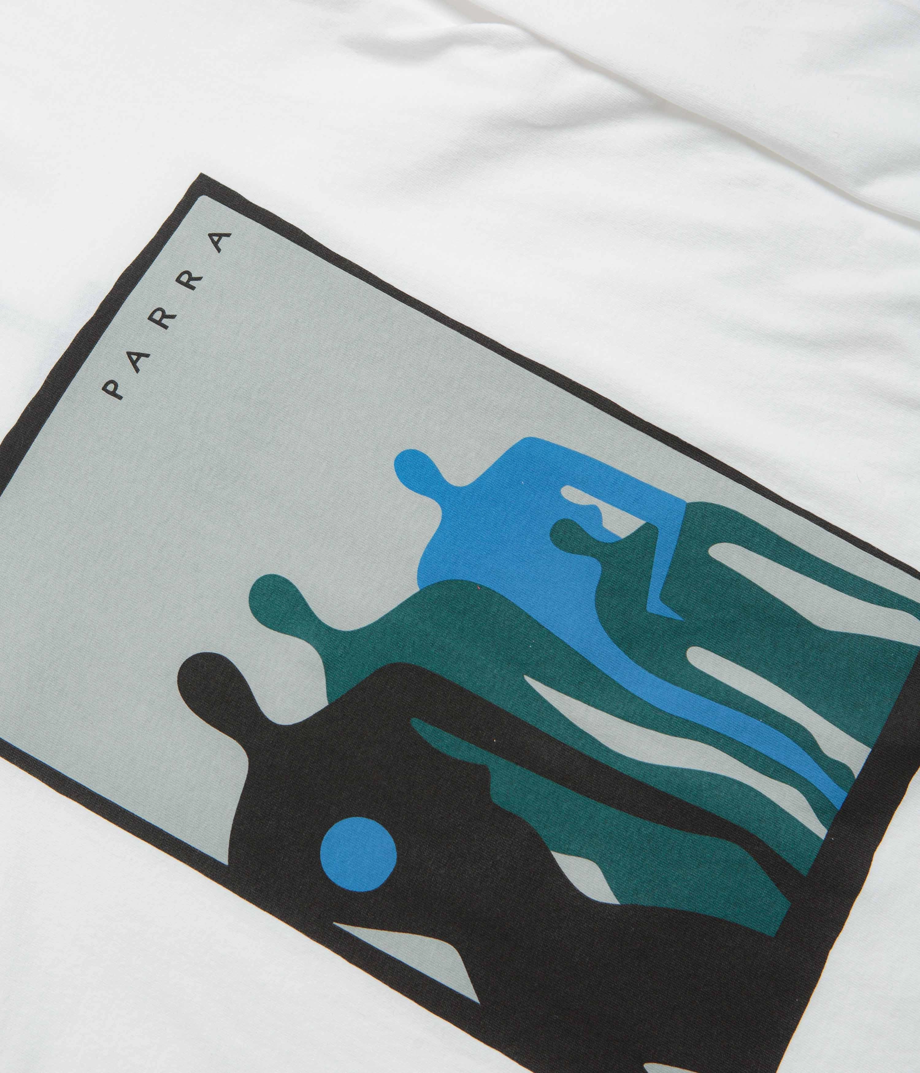 by Parra The Visitors Long Sleeve T-Shirt - White GarmentDyedTexture