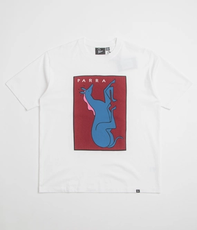 by Parra Vertical Horse T-Shirt - White Soft Brushed Finish