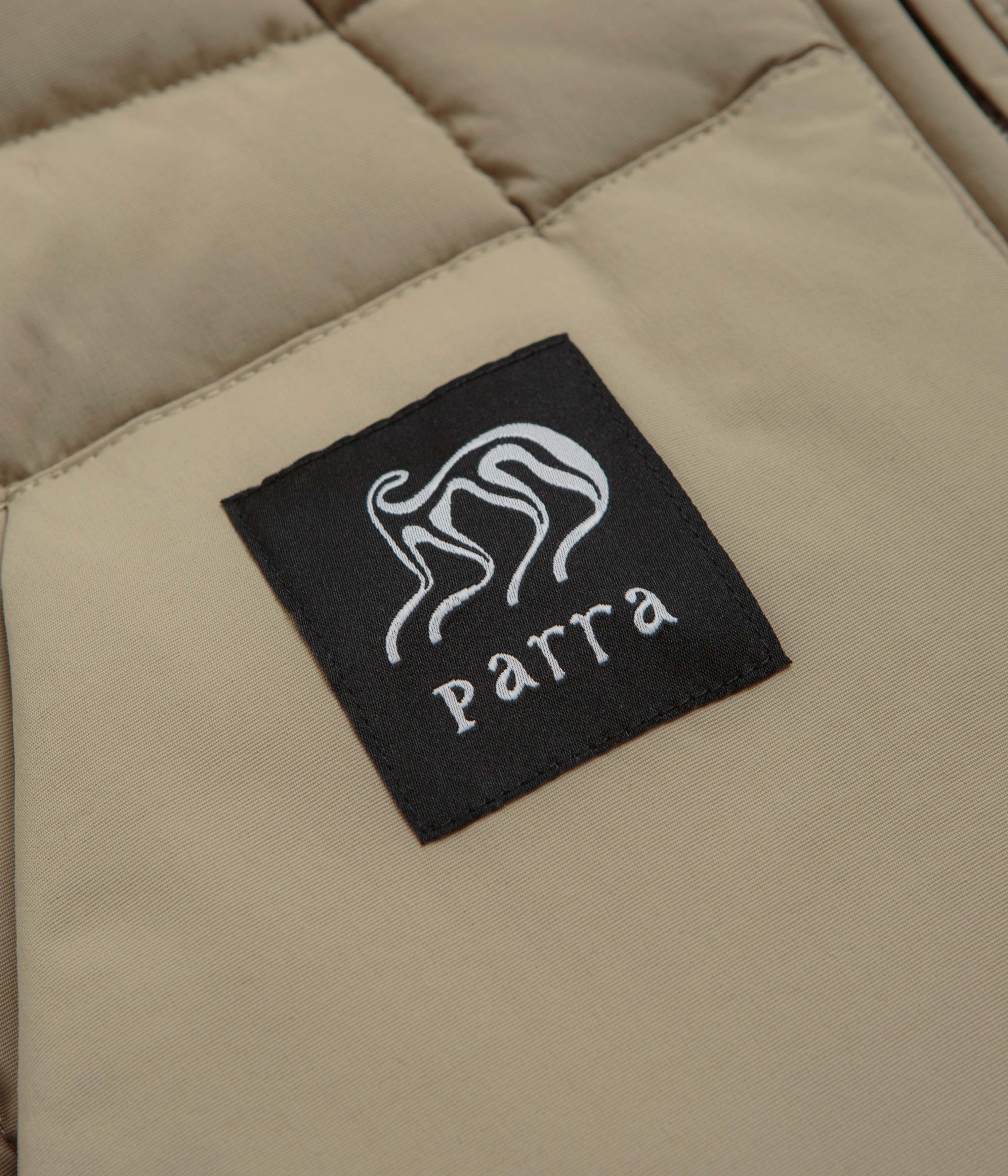 by Parra Waved Alien Puffer Vest - Tan Weatherproof Technology Flexible Knit