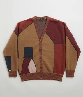 by Parra Your Stupid Shed Knitted Cardigan - Brown Sophisticated Comfort Cozy All-Day