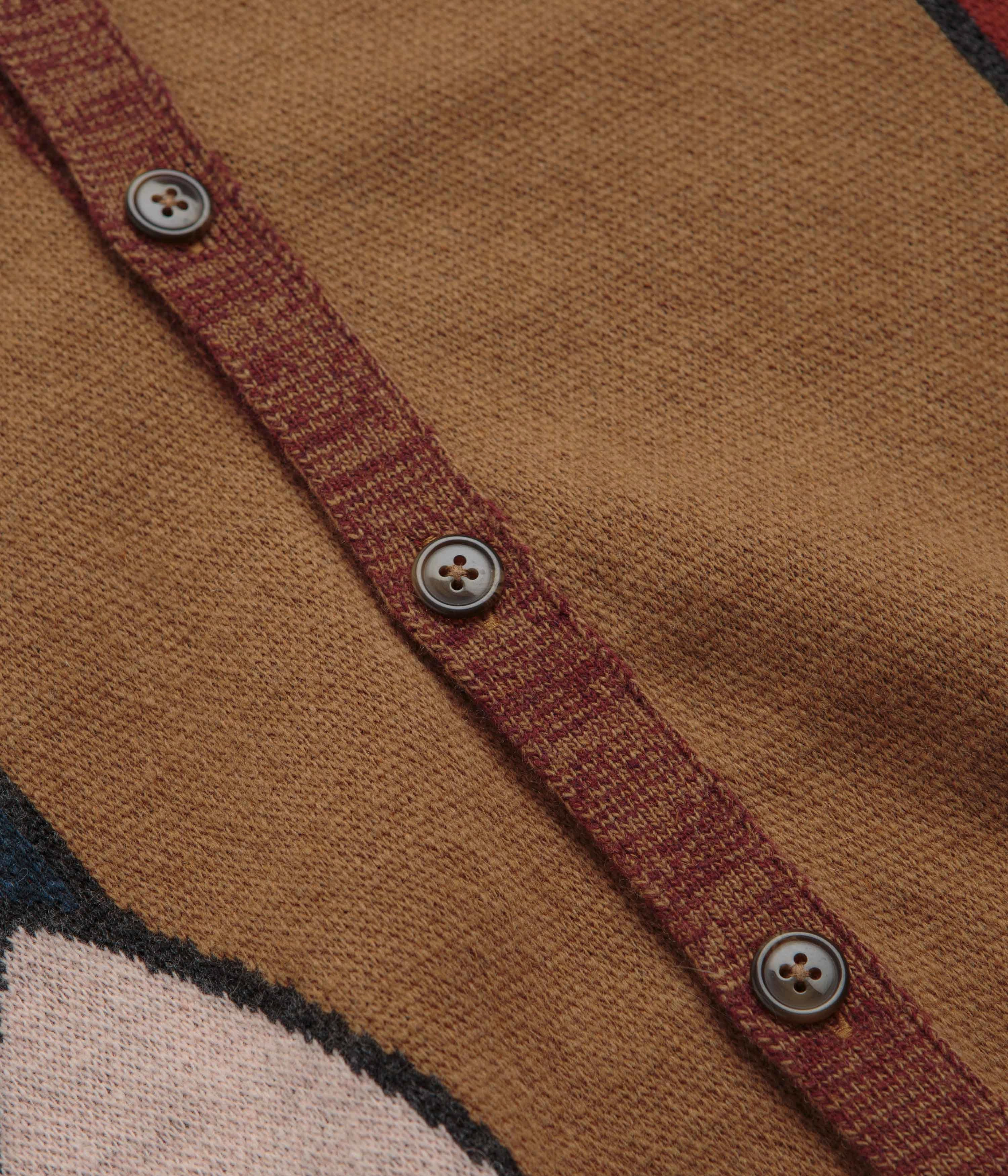 Basic Layering by Parra Your Stupid Shed Knitted Cardigan - Brown