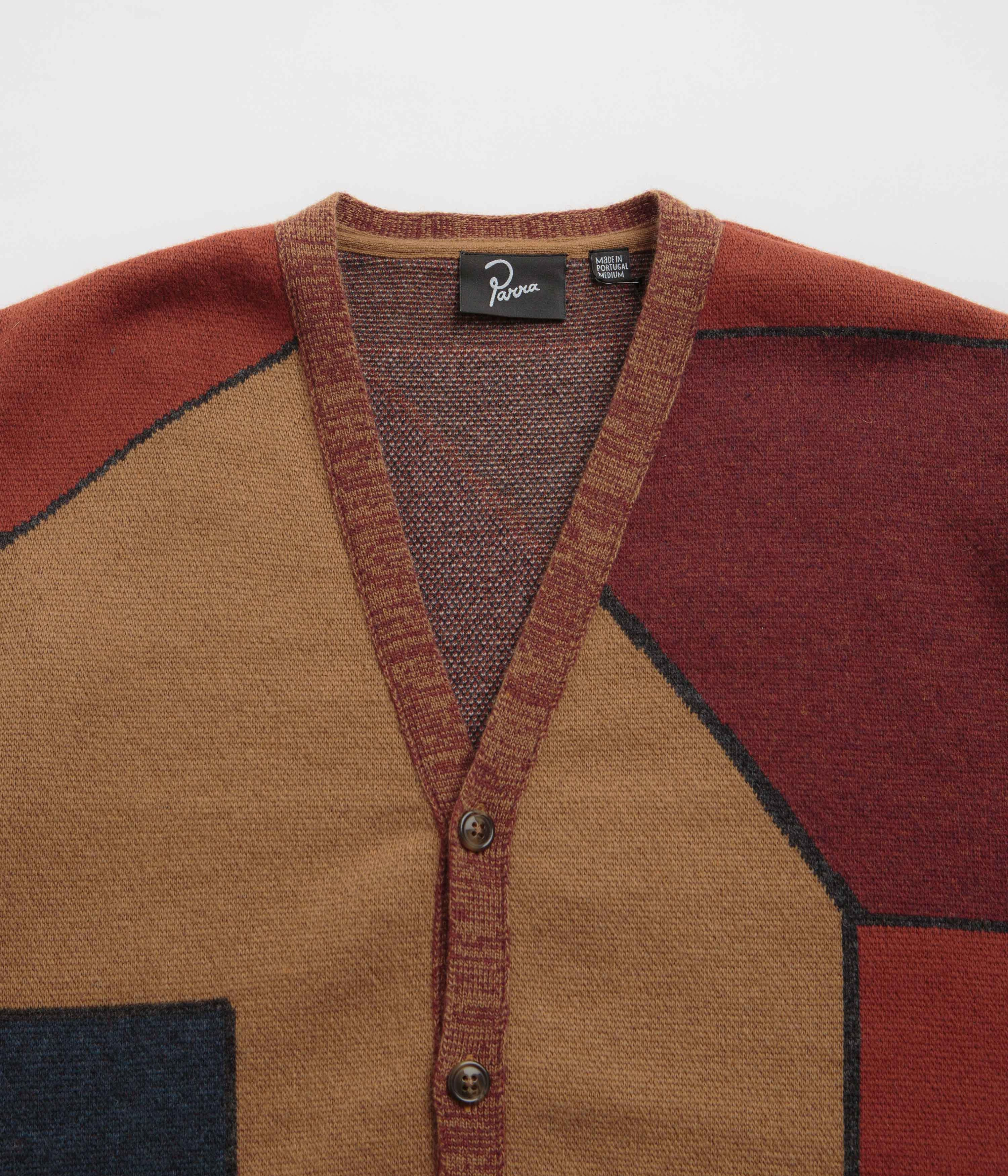 Warm Touch by Parra Your Stupid Shed Knitted Cardigan - Brown
