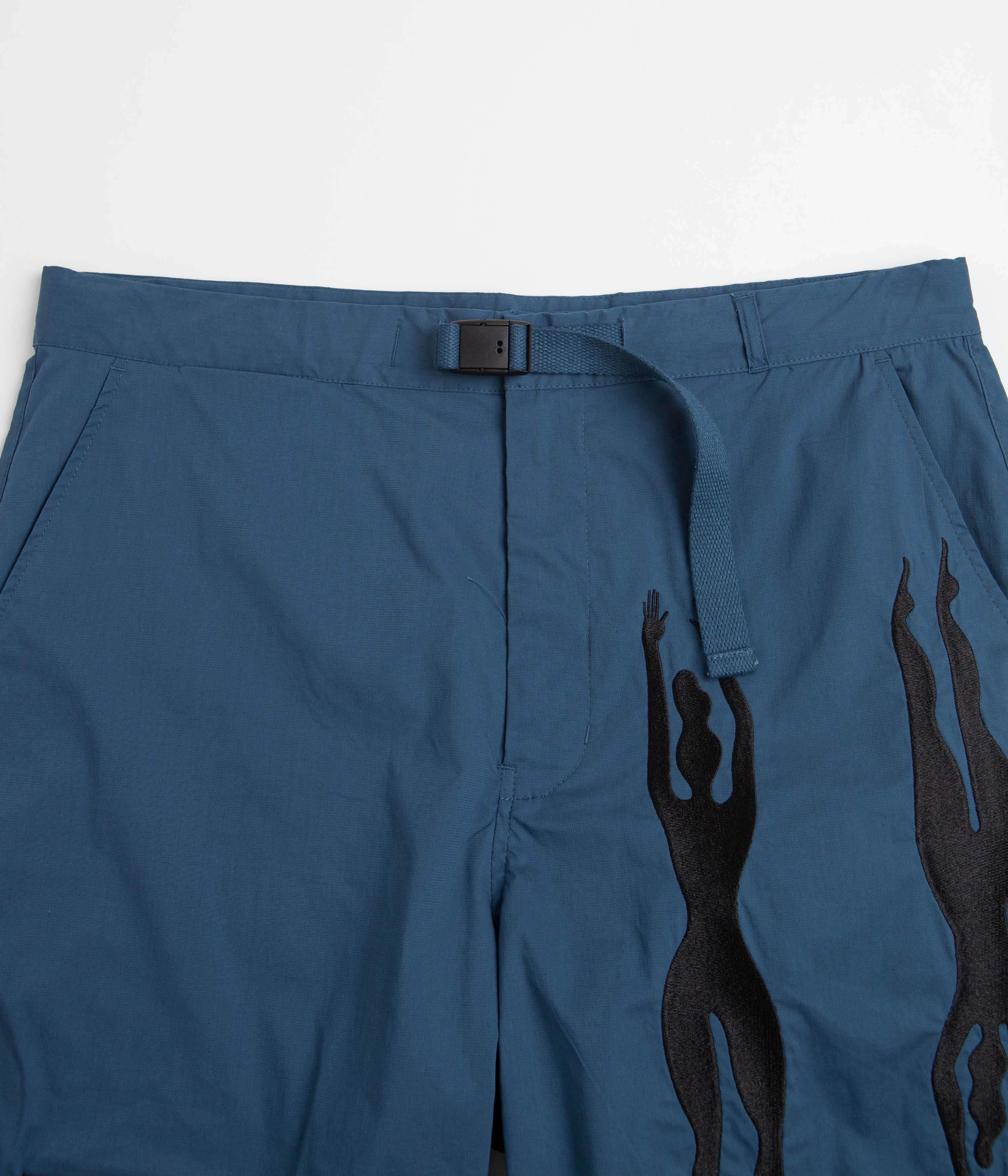 Ultra Breathable by Parra Zebra Striped P Shorts - Teal