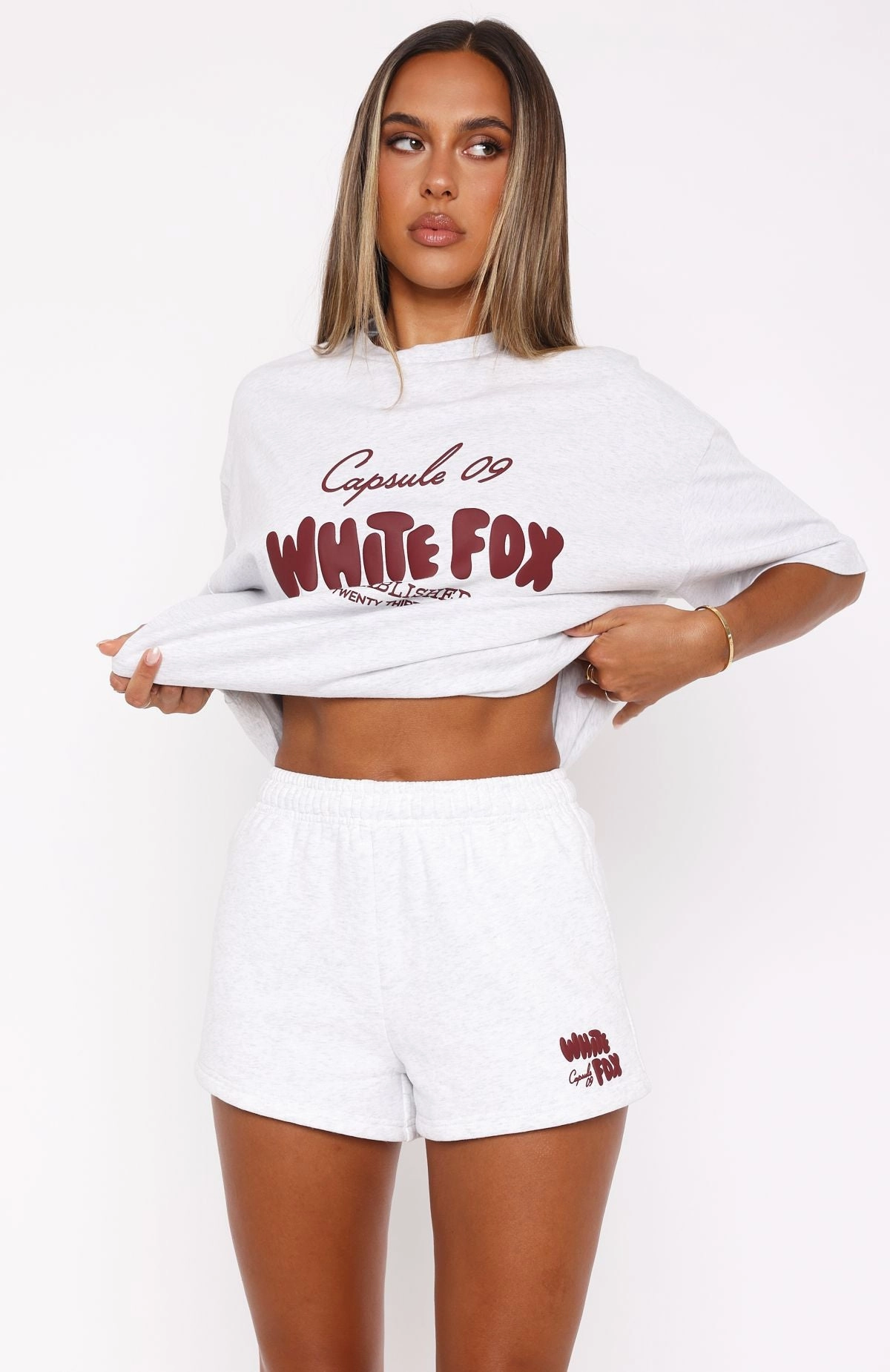 Capsule 9 Star Of The Moment Lounge Shorts Grey Marle Slim Stretch
