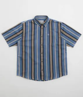 Carhartt Jarrell Short Sleeve Shirt - Jarrell Stripe / Blue Iris / Wax All-Weather Ready