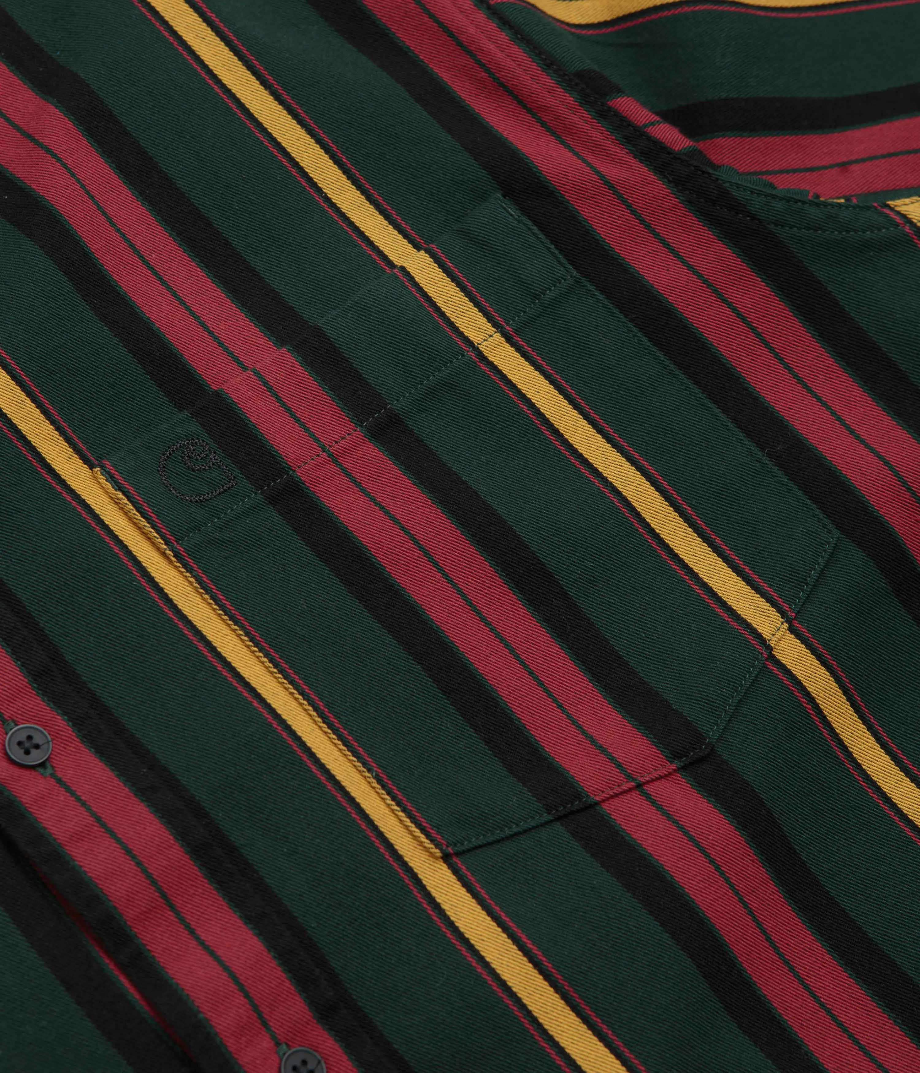 Multi Pocket Utility Carhartt Jarrell Short Sleeve Shirt - Jarrell Stripe / Conifer / Black