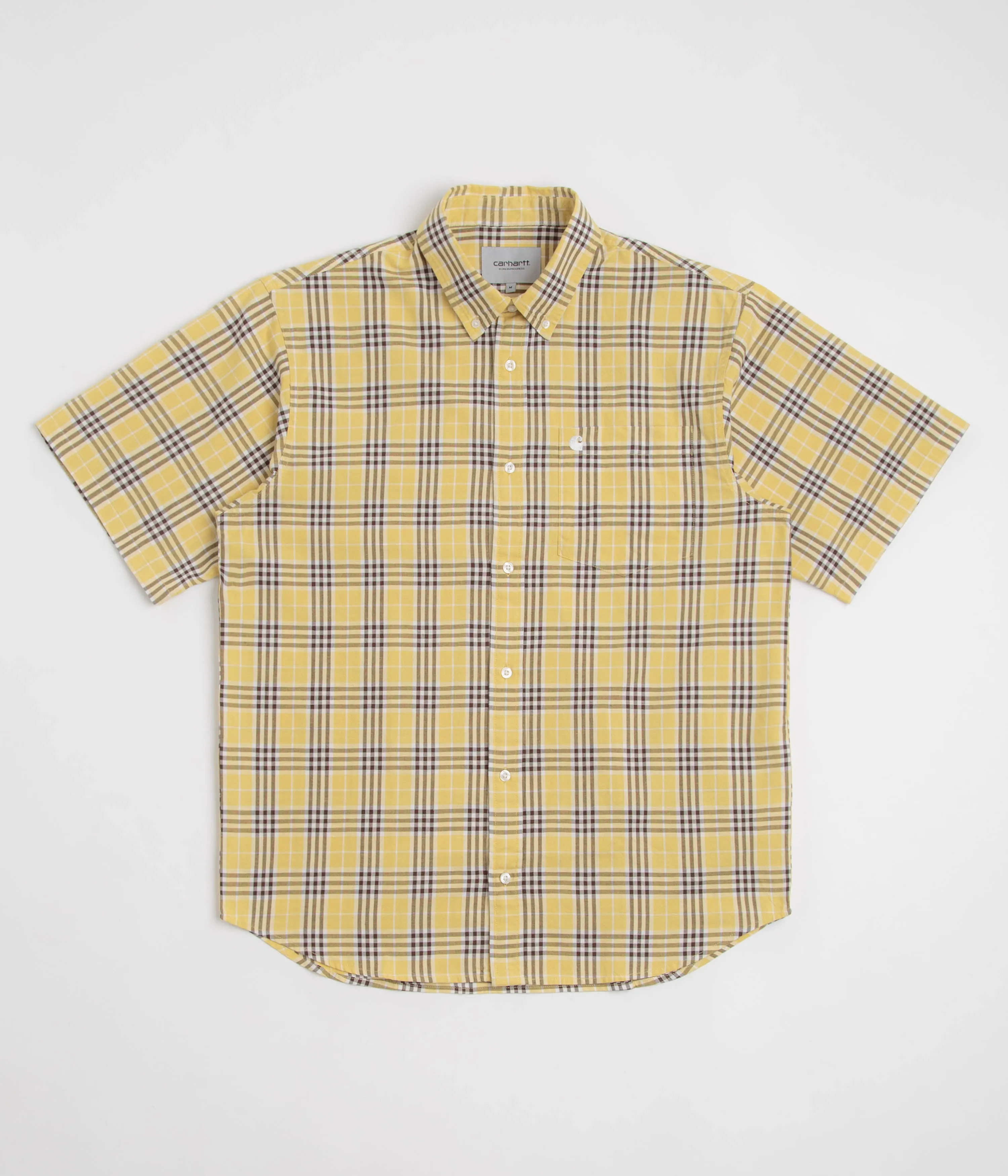 Winter Retreat Carhartt Niven Short Sleeve Shirt - Niven Check / Straw / Wax