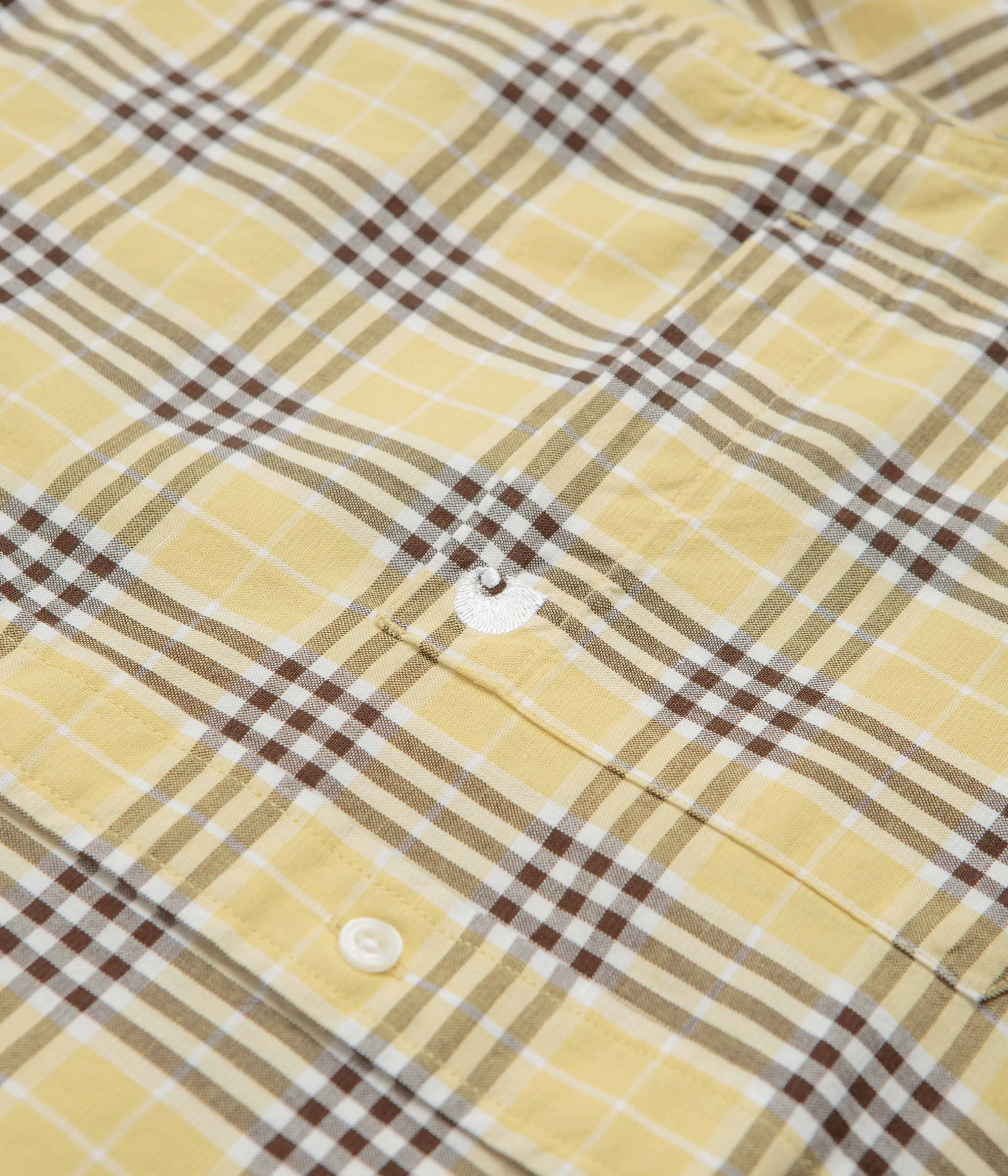 Summer Must-have Carhartt Niven Short Sleeve Shirt - Niven Check / Straw / Wax