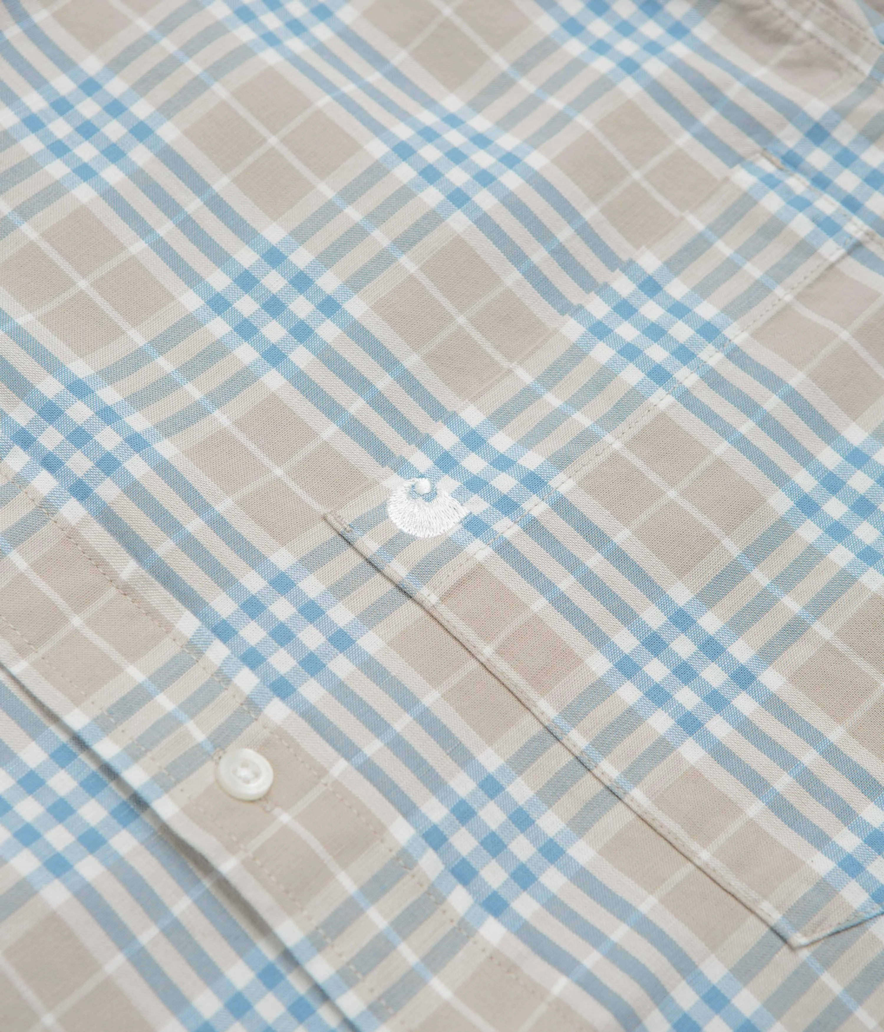 Carhartt Niven Short Sleeve Shirt - Niven Check / Wall / Wax Anti Cling Fabric Runway Inspired