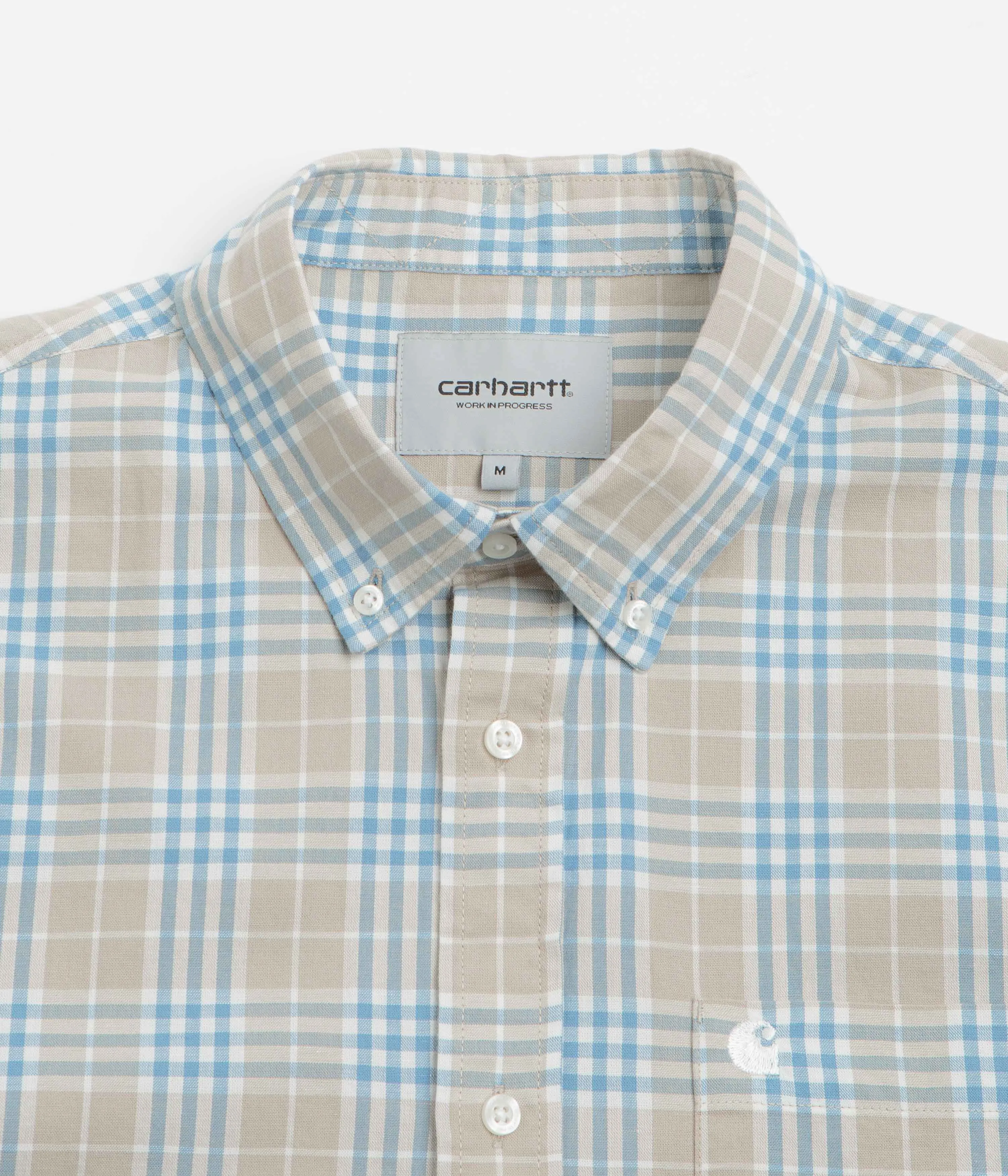Temperature Regulating Modern Style Carhartt Niven Short Sleeve Shirt - Niven Check / Wall / Wax
