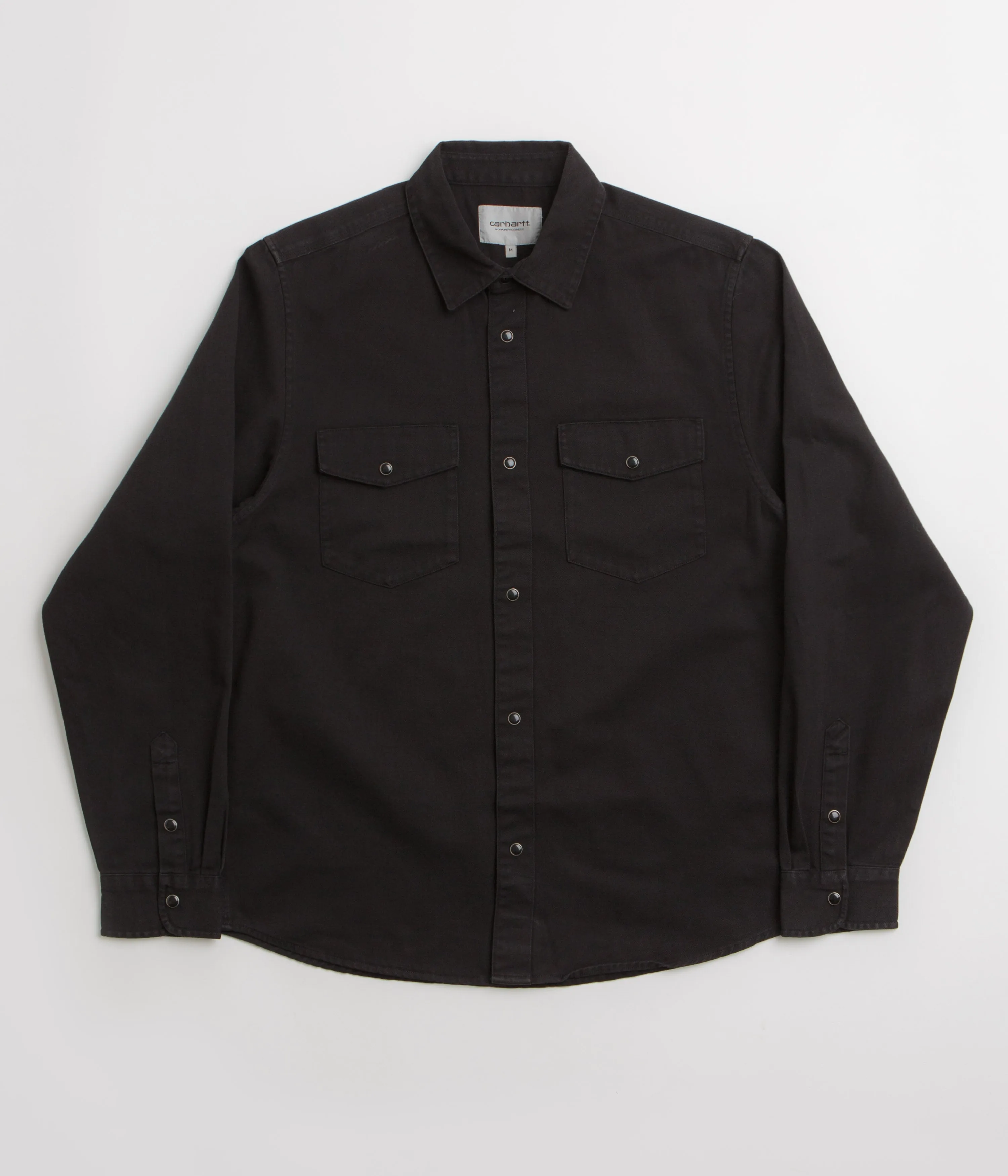 Carhartt Santa Fe Shirt - Black Subtle Details Stretchable Material