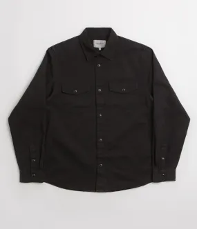 Carhartt Santa Fe Shirt - Black Subtle Details Stretchable Material