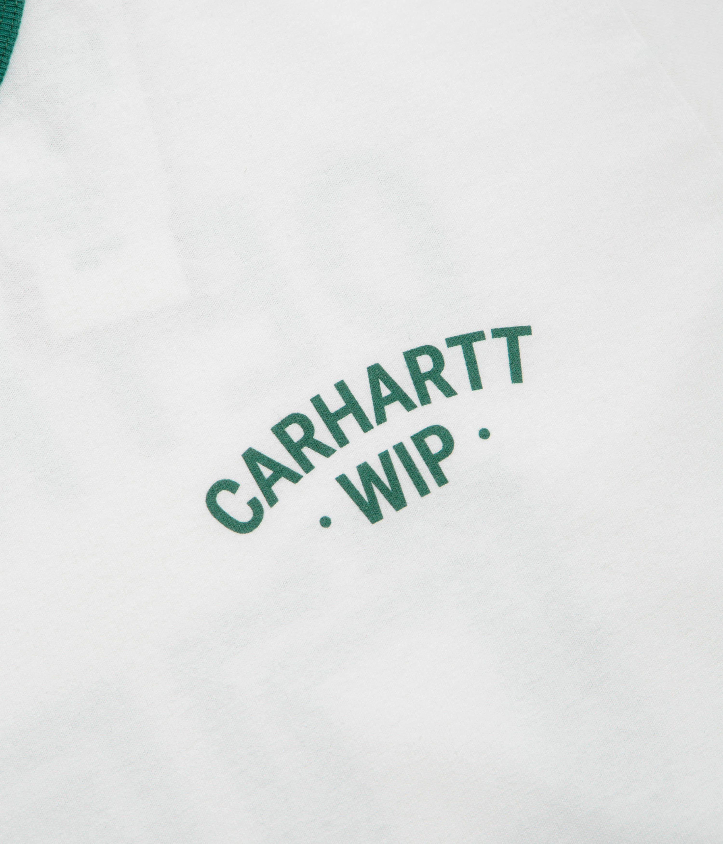 Carhartt 89 Ringer T-Shirt - White / Rainforest Layered Sleeve Regular fit normality