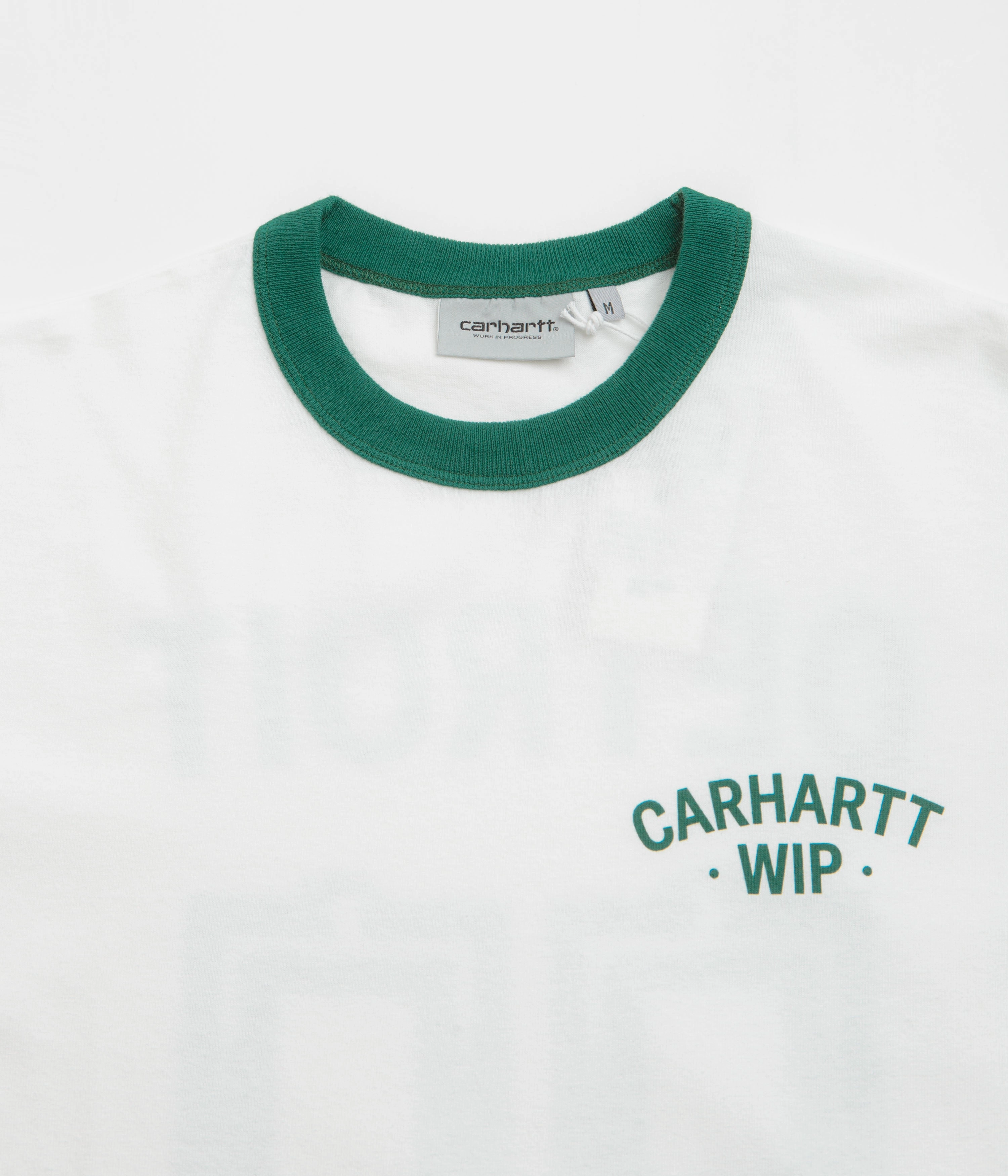 Carhartt 89 Ringer T-Shirt - White / Rainforest Comfy Wear