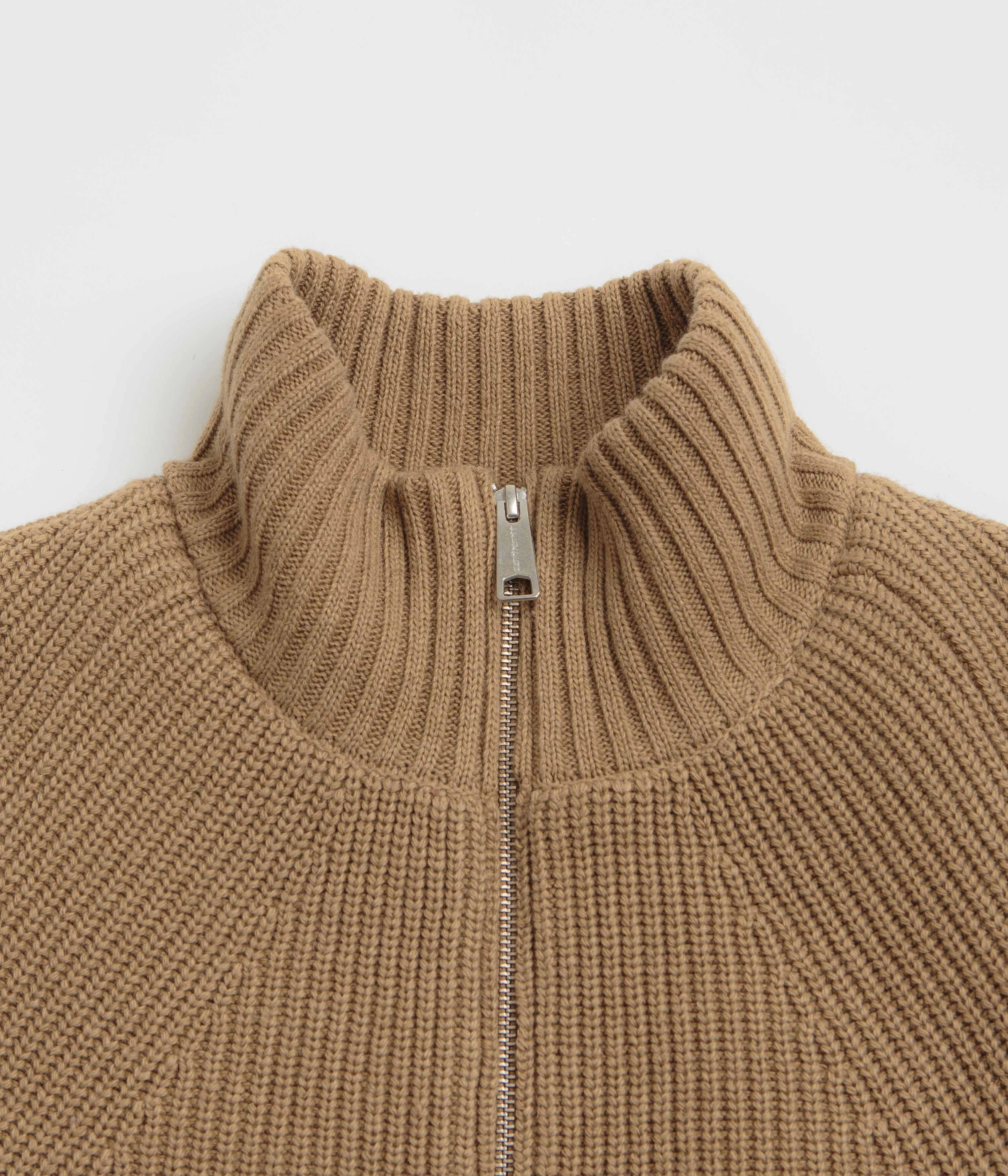 Soft touch finish Carhartt Banley Sweater Jacket - Peanut