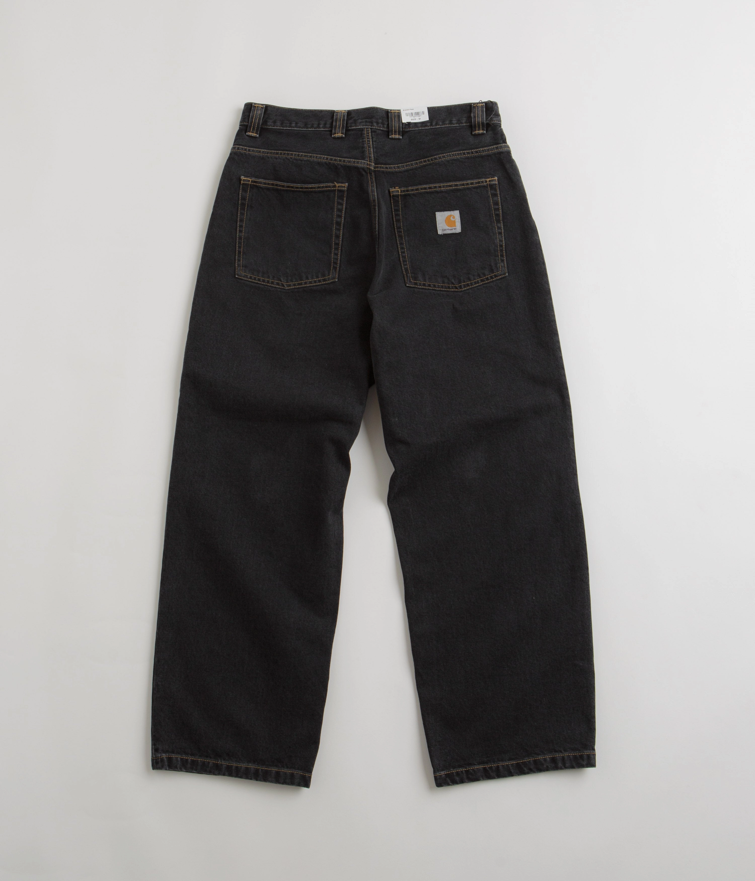 Carhartt Brandon Denim Pants - Black Stone Wash High Durability Thread Non Binding Cuffs