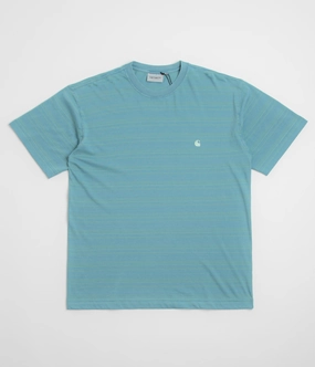 Carhartt Brodine T-Shirt - Brodine Stripe / Saguaro Sporty Design High Density Knit