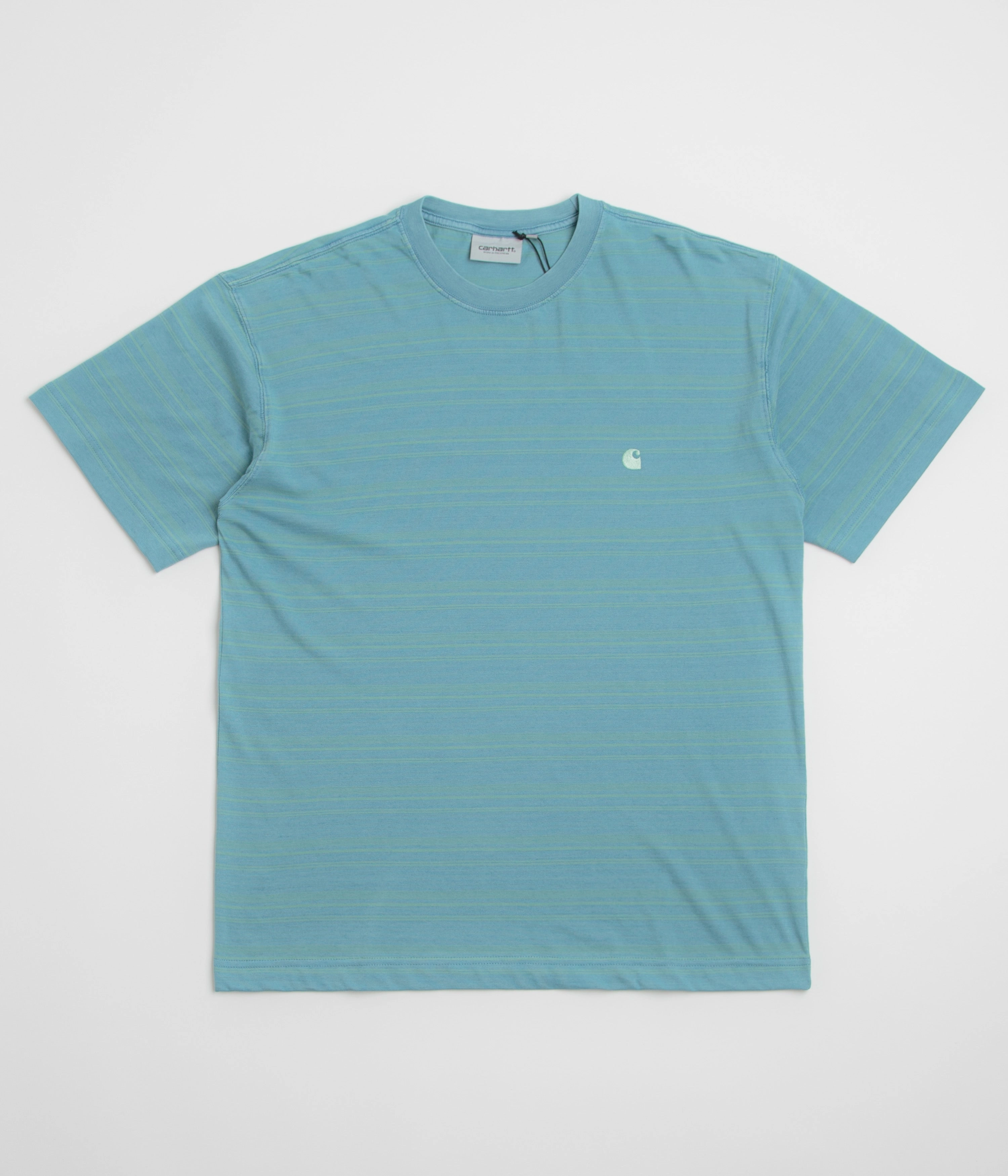 Carhartt Brodine T-Shirt - Brodine Stripe / Saguaro Sporty Design High Density Knit