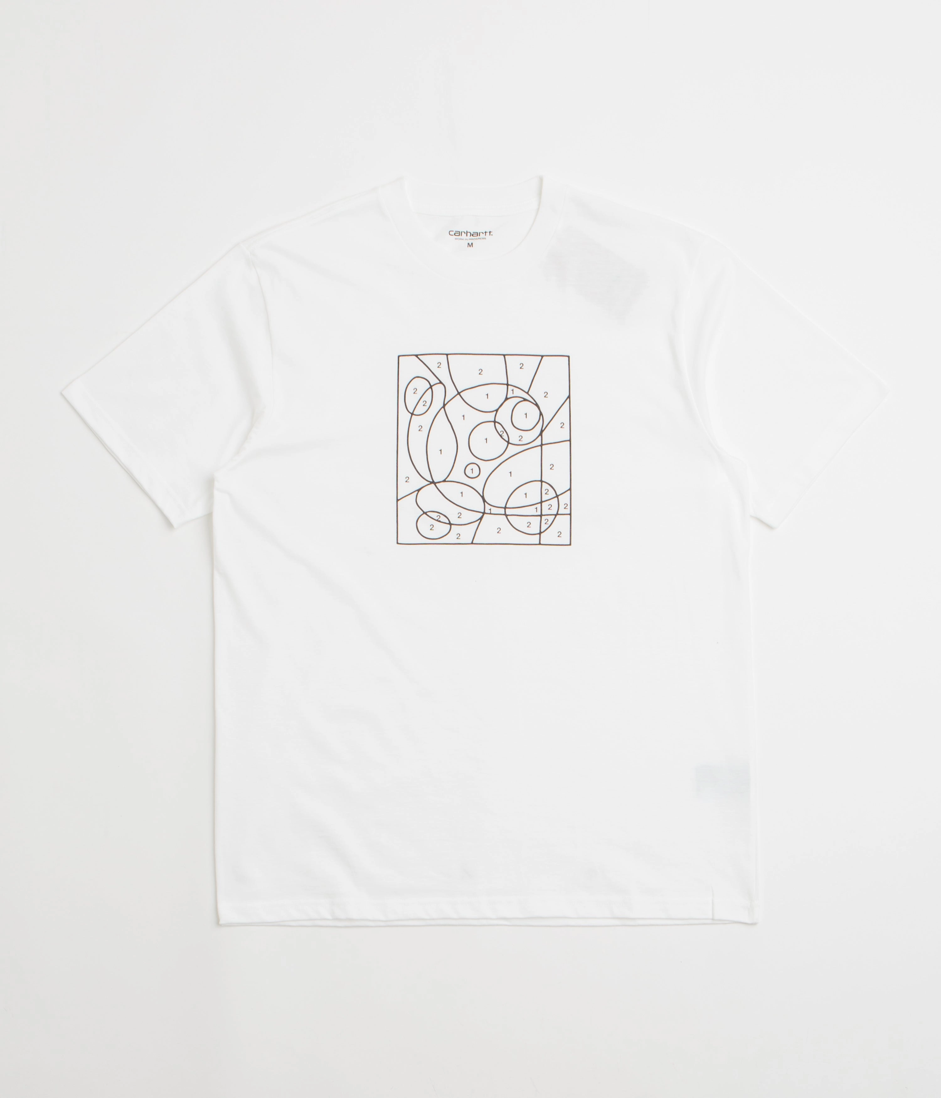 Carhartt By The Numbers T-Shirt - White / Black Wicking Interlock Knit Seasonal top