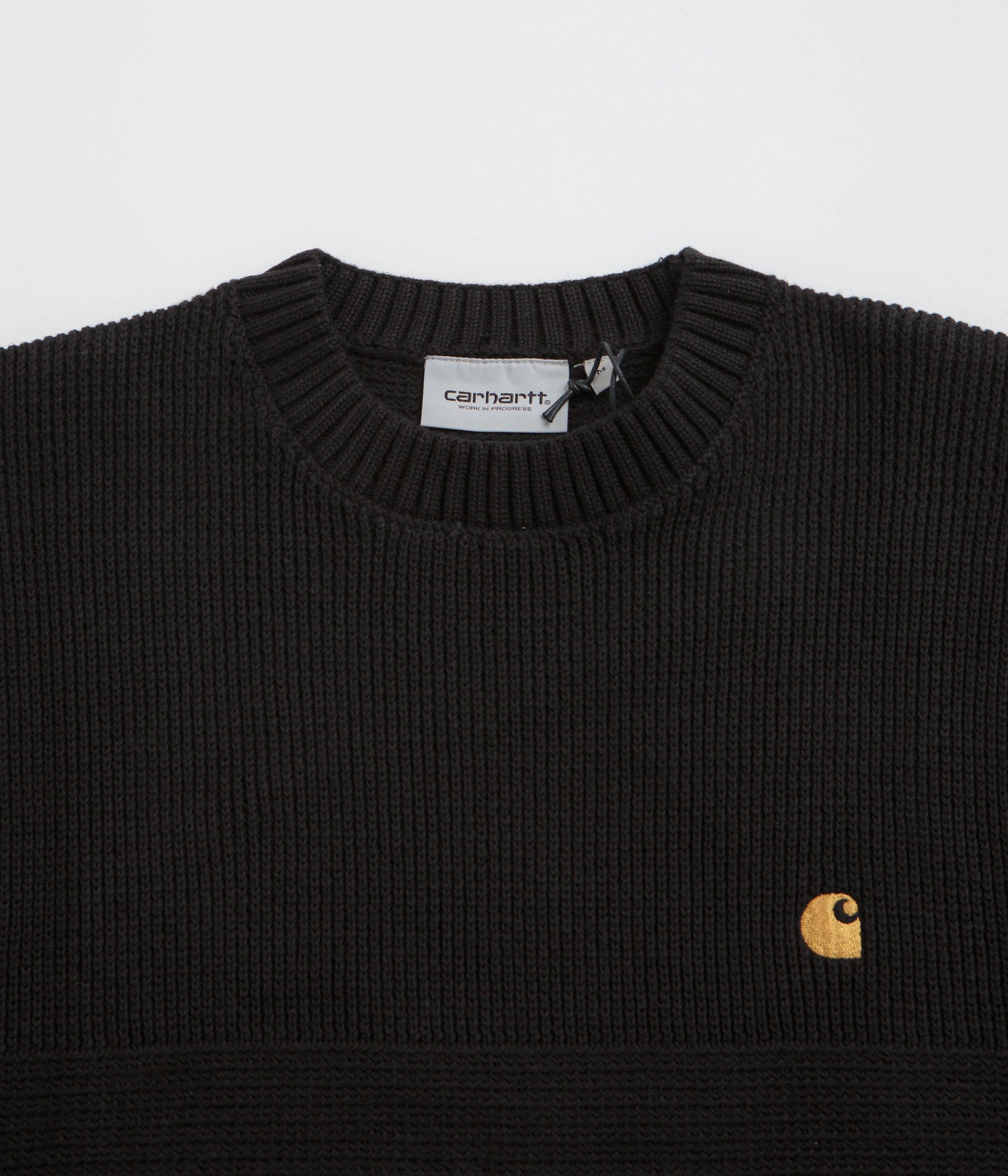 Carhartt Chane Crewneck Sweatshirt - Black / Gold Everyday Layer Warm design