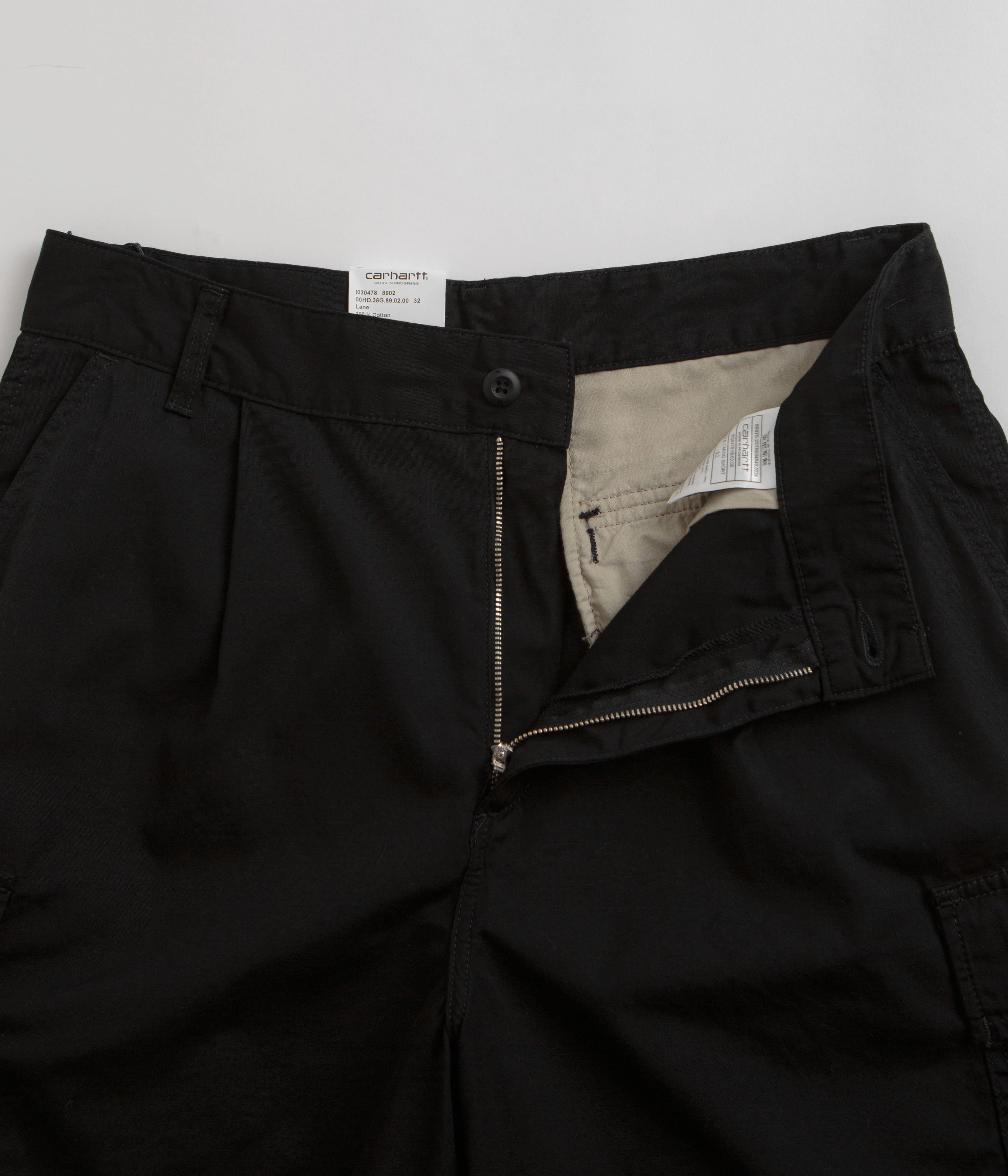 Carhartt Cole Cargo Shorts - Rinsed Black Performance Design Nylon shorts