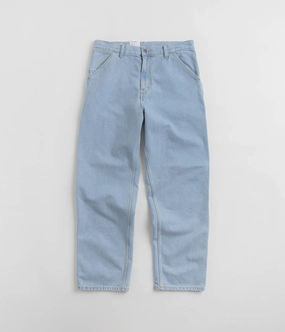 Carhartt Denim Single Knee Pants - Heavy Stone Bleached Blue Movement Flex Utility Ready