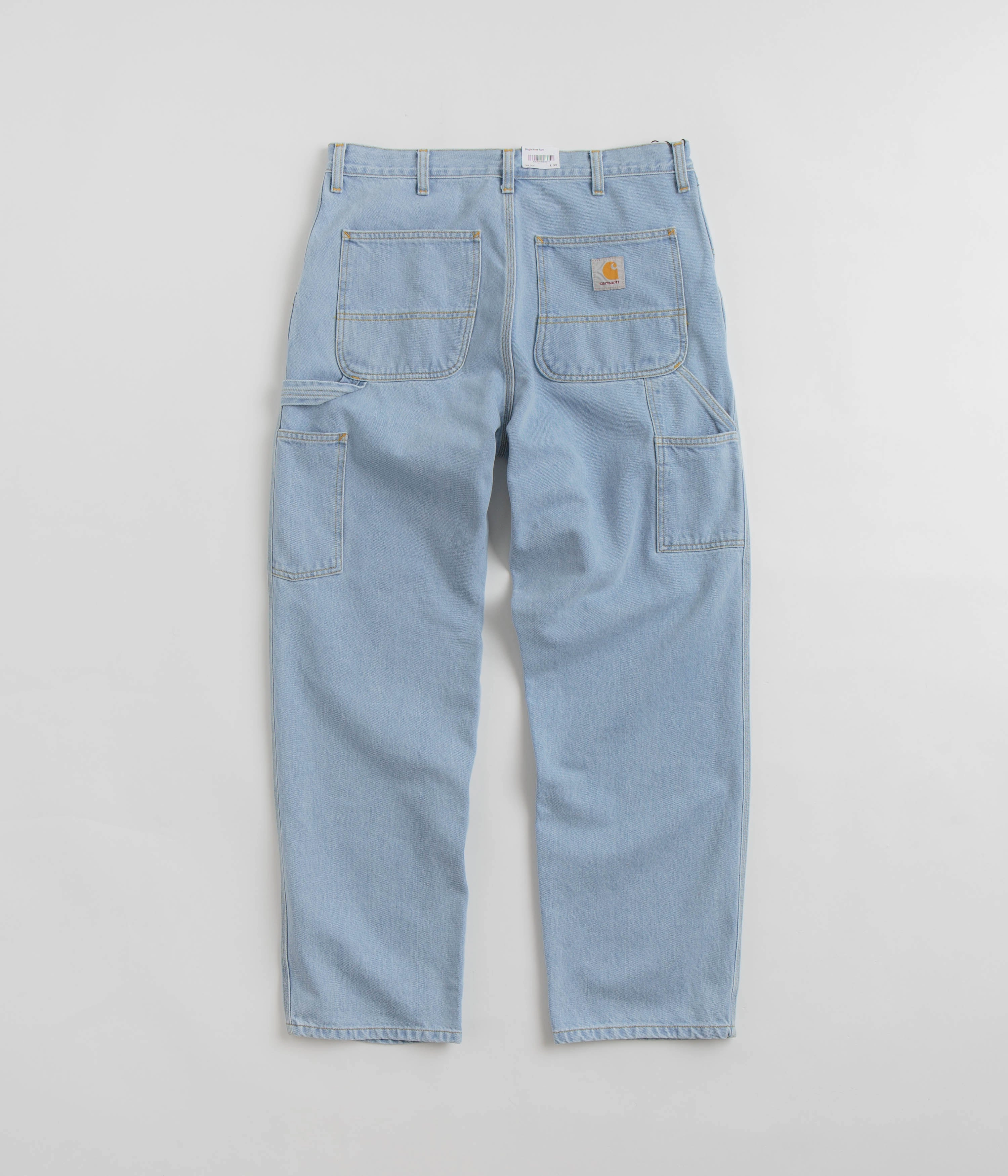 Layered Wear Carhartt Denim Single Knee Pants - Heavy Stone Bleached Blue