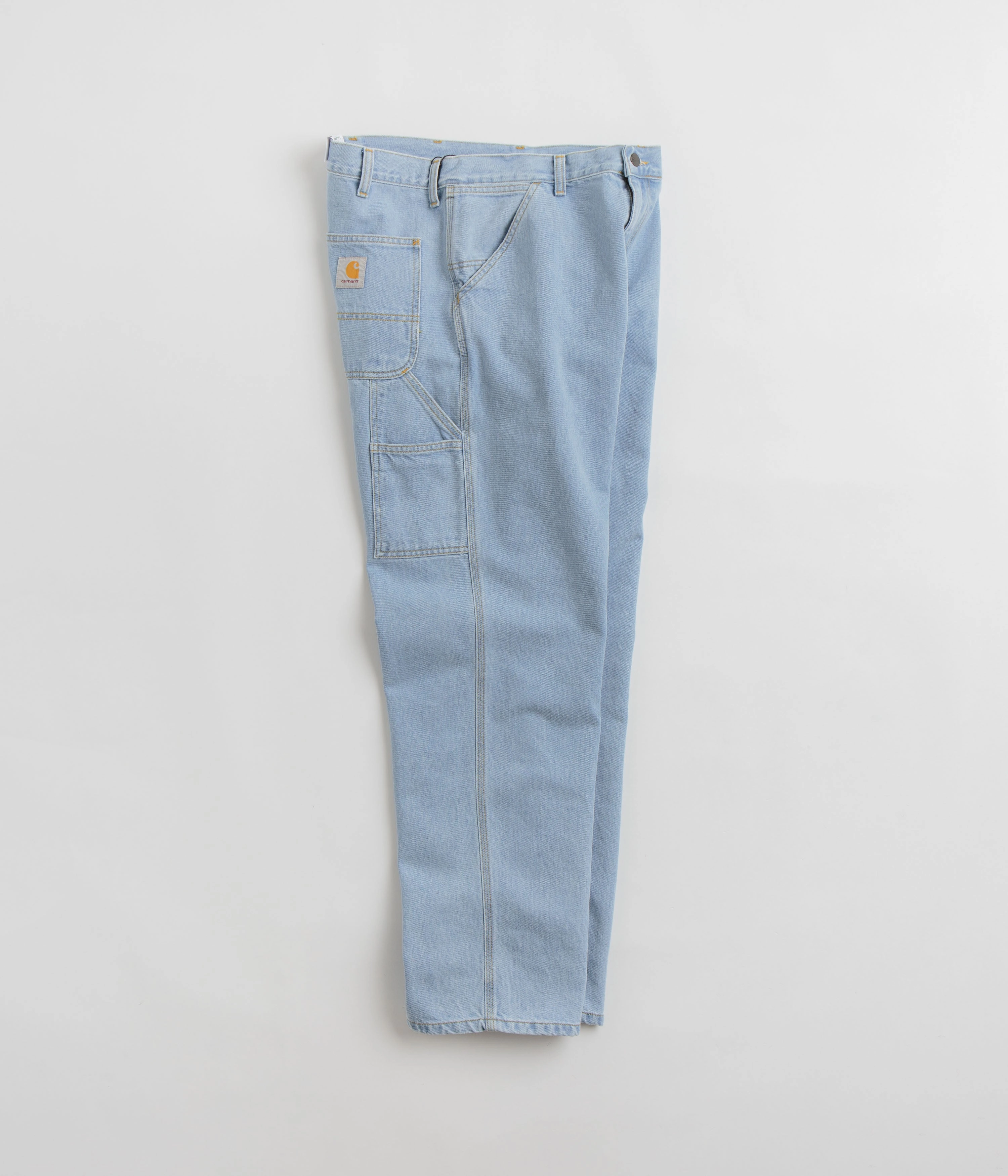 Carhartt Denim Single Knee Pants - Heavy Stone Bleached Blue Ripped design