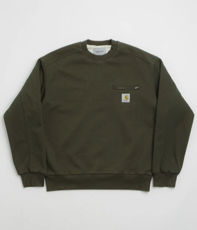 Comfy Touch Carhartt Detroit Crewneck Sweatshirt - Olive