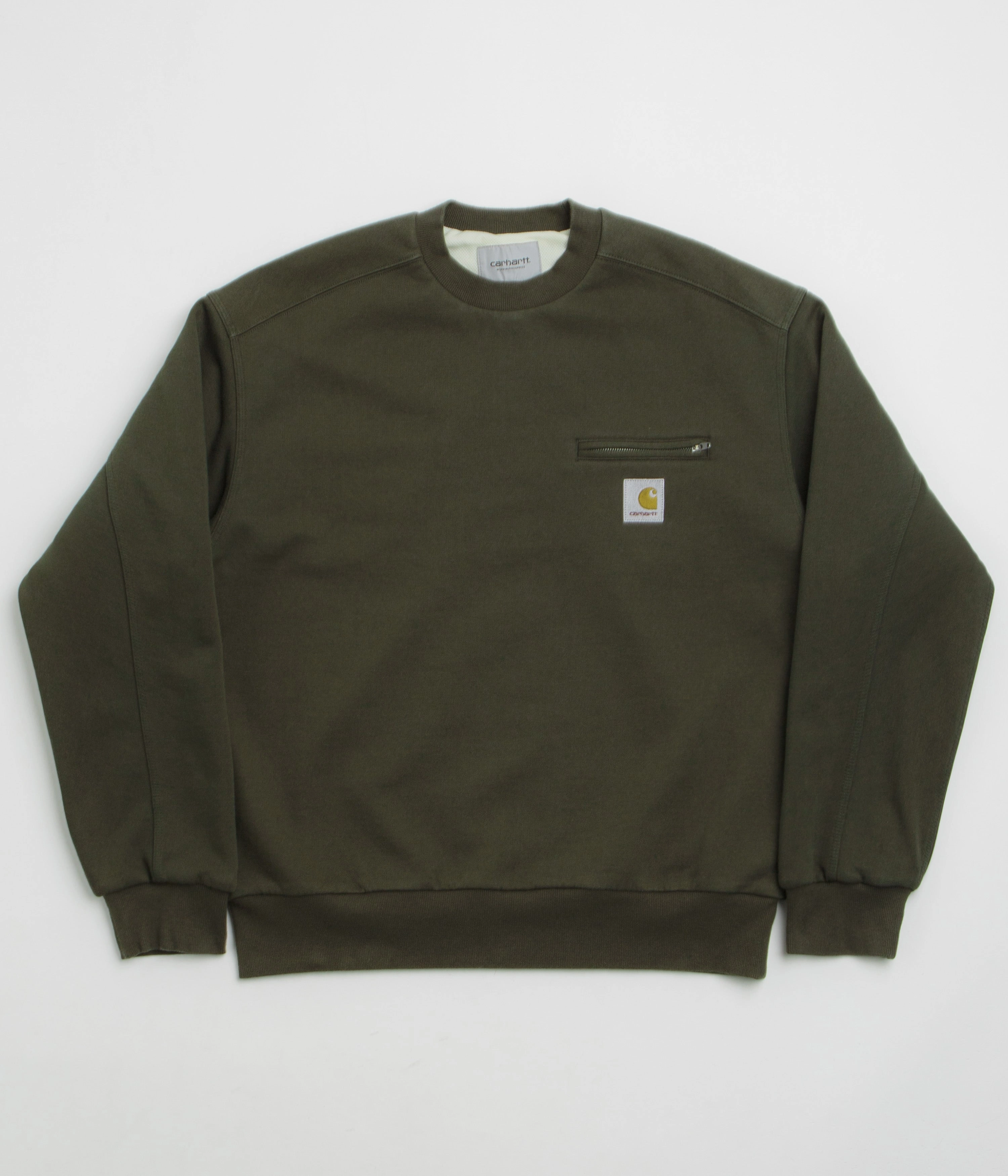 Comfy Touch Carhartt Detroit Crewneck Sweatshirt - Olive