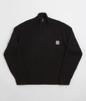 Carhartt Detroit Half Zip Sweatshirt - Black Winter Fashion Must-Have