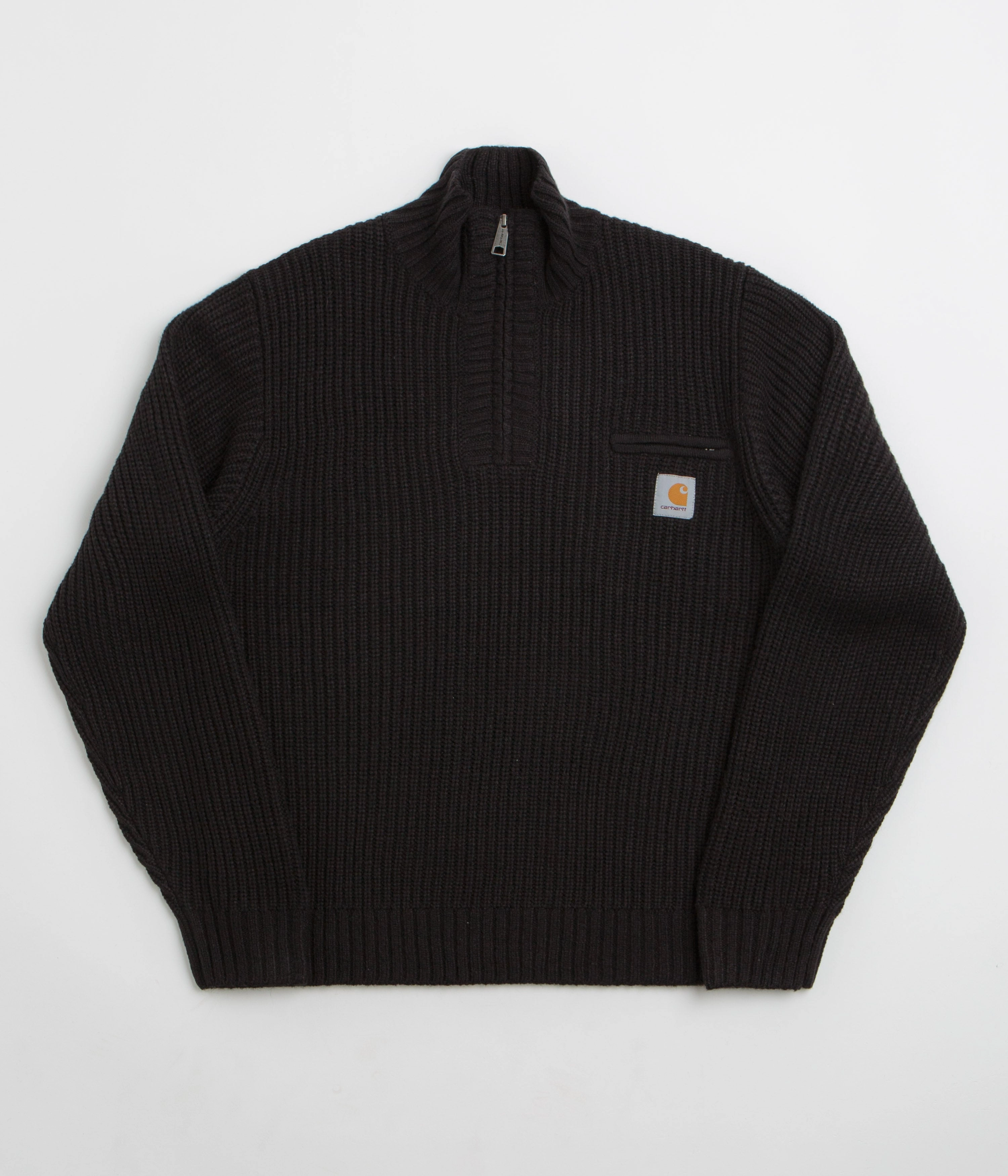 Carhartt Detroit Half Zip Sweatshirt - Black Winter Fashion Must-Have