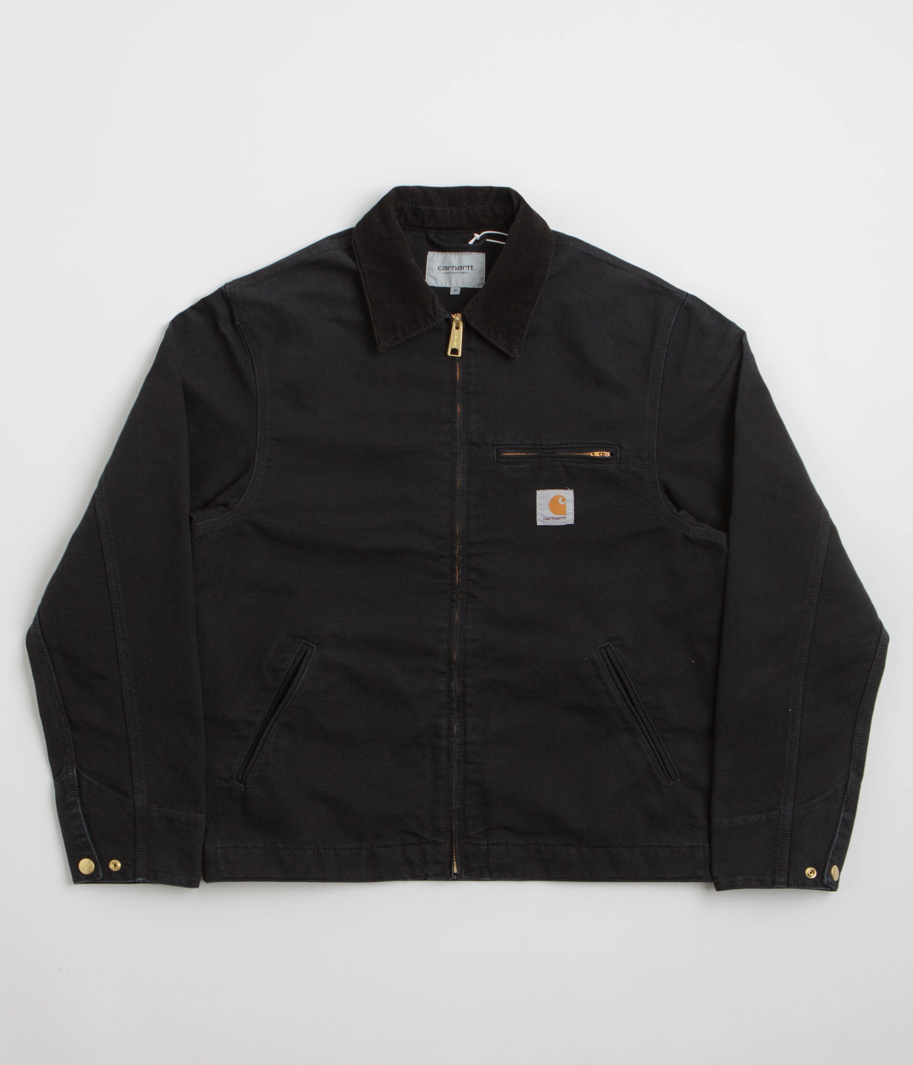 Carhartt Detroit Jacket - Black / Black Stone Canvas Packable Feature