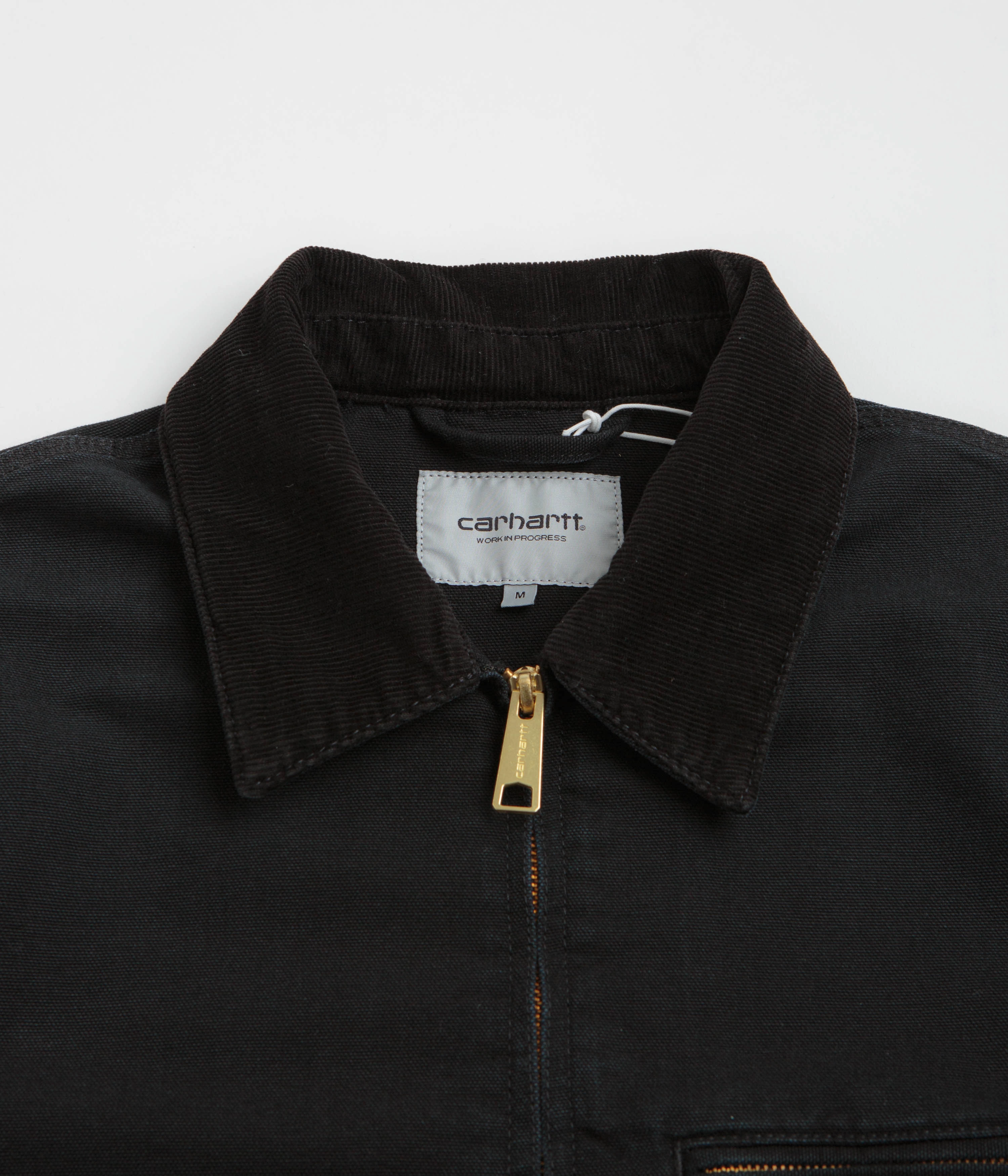 Sleek Layer Look Carhartt Detroit Jacket - Black / Black Stone Canvas