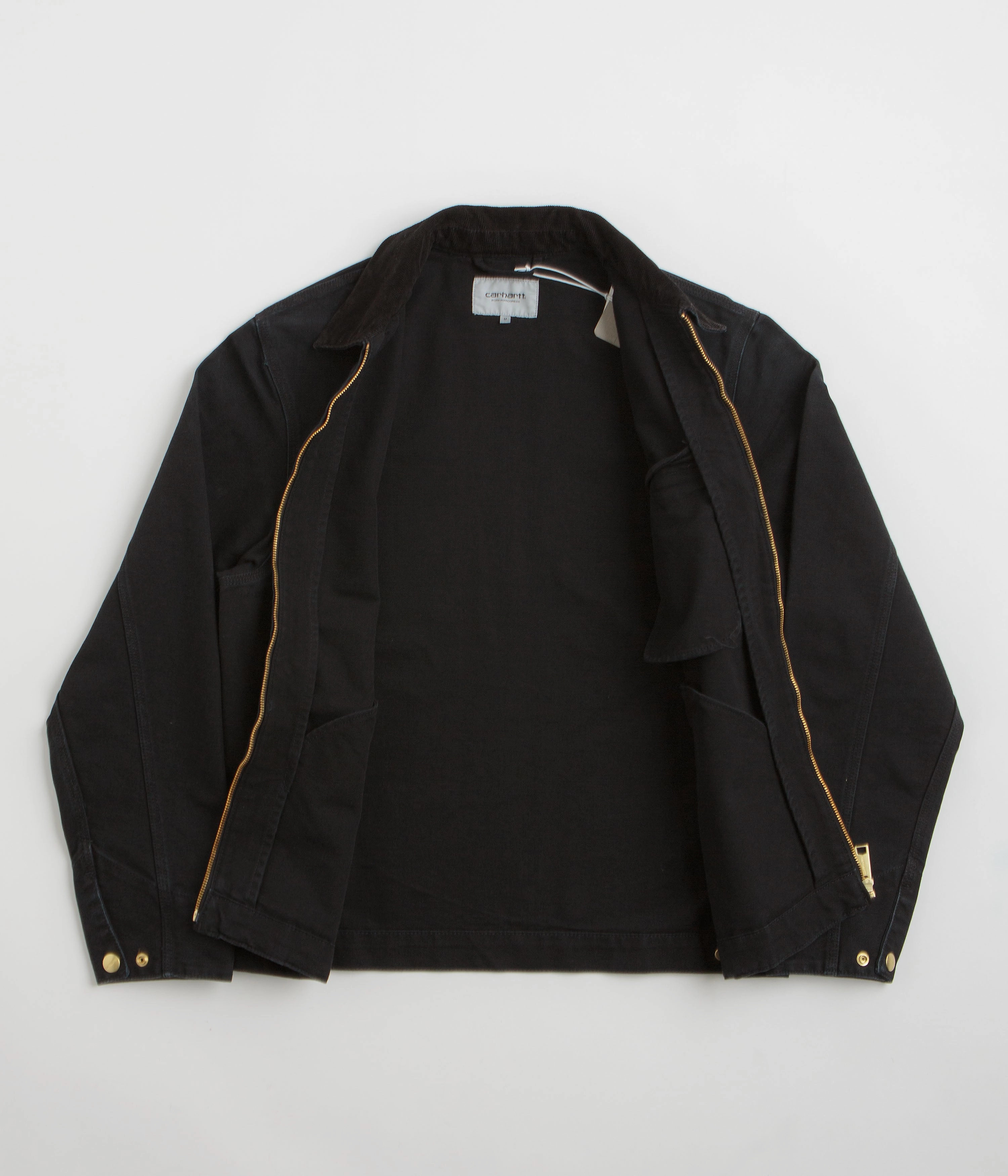 Carhartt Detroit Jacket - Black / Black Stone Canvas Checkered Style