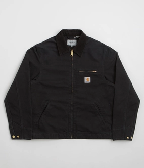 Carhartt Detroit Jacket - Black / Black Stone Canvas Packable Feature
