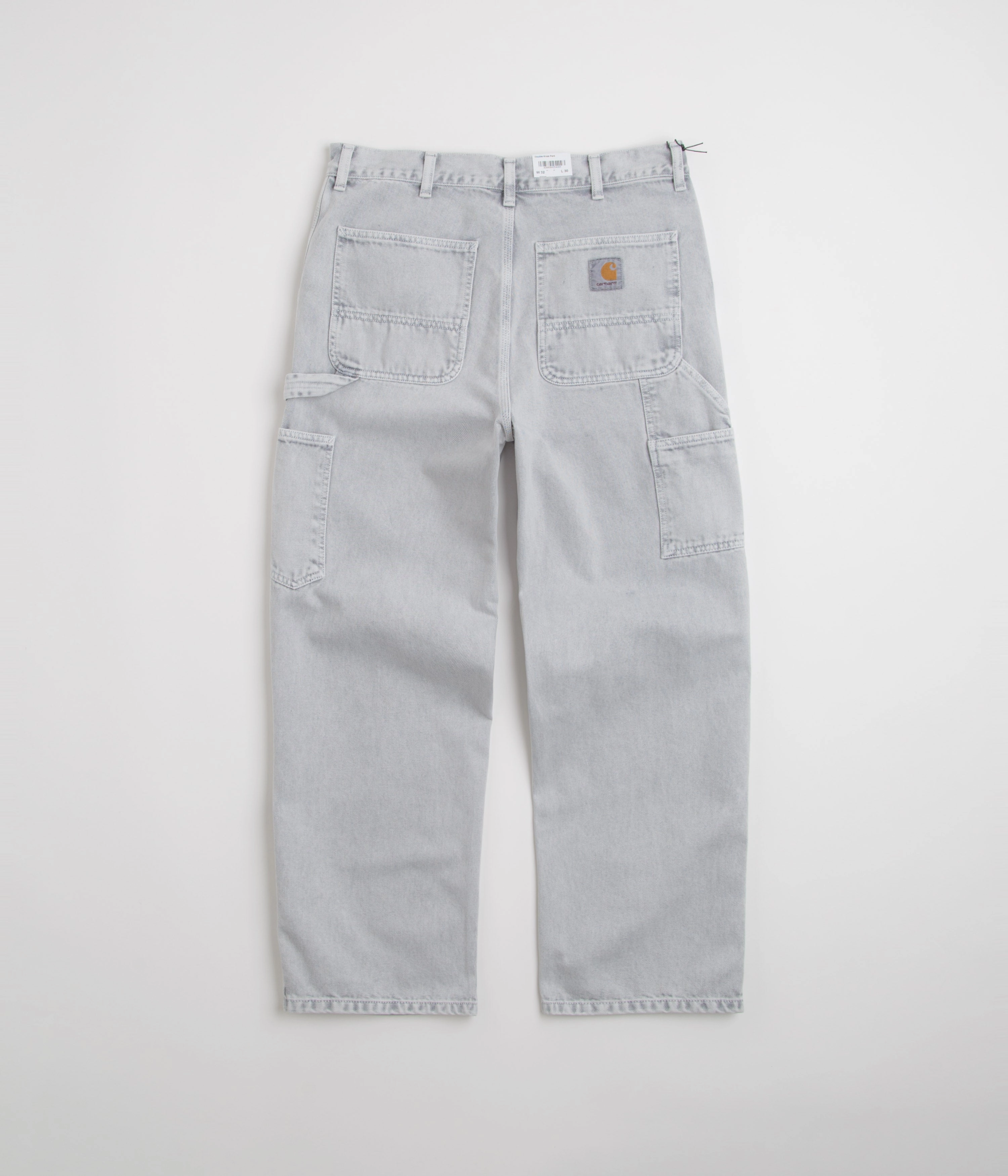 Carhartt Double Knee Denim Pants - Black Chalk Wash MoistureWicking No Irritation Seams