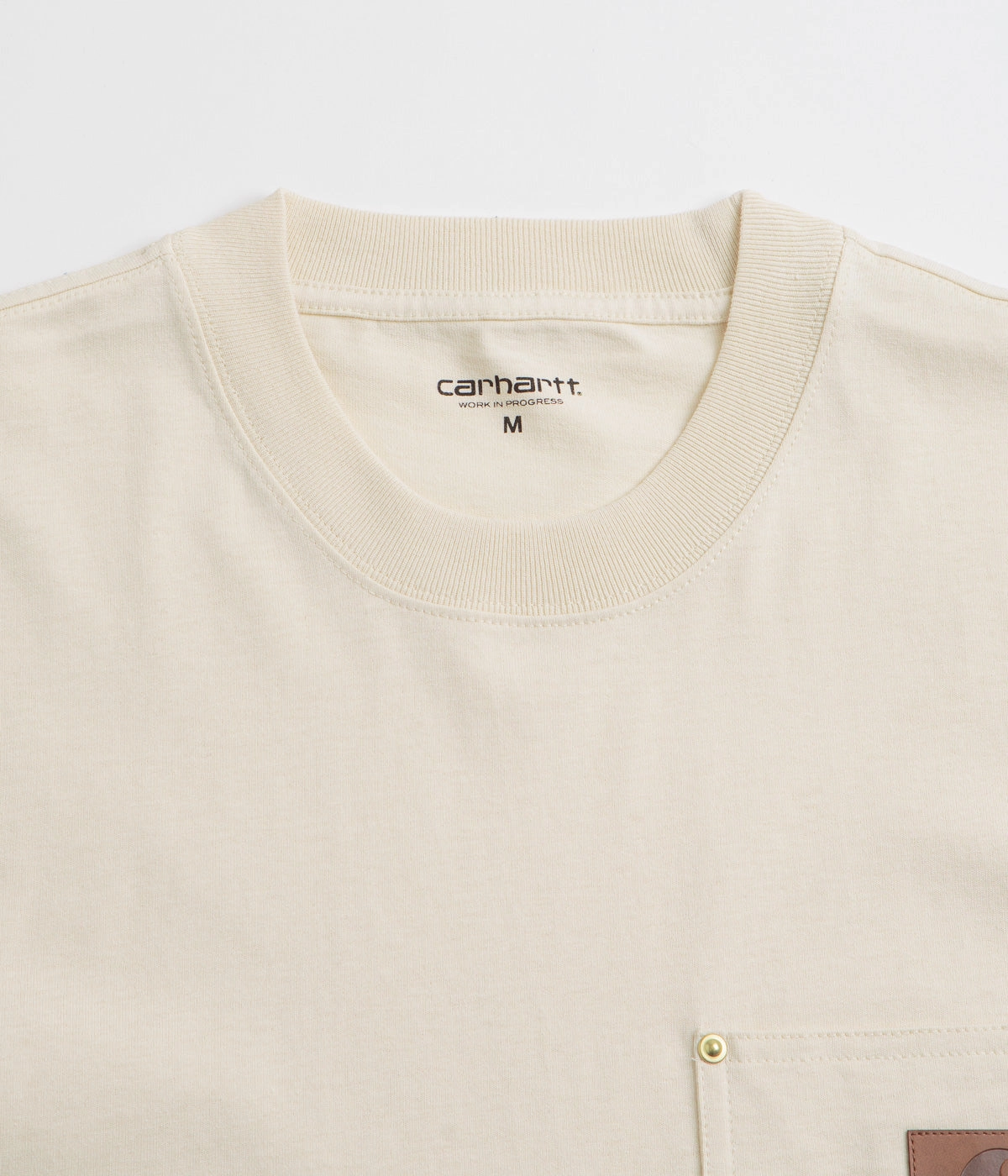 Cool and Chic Breathable Cotton Fabric Carhartt Eldon Pocket T-Shirt - Natural