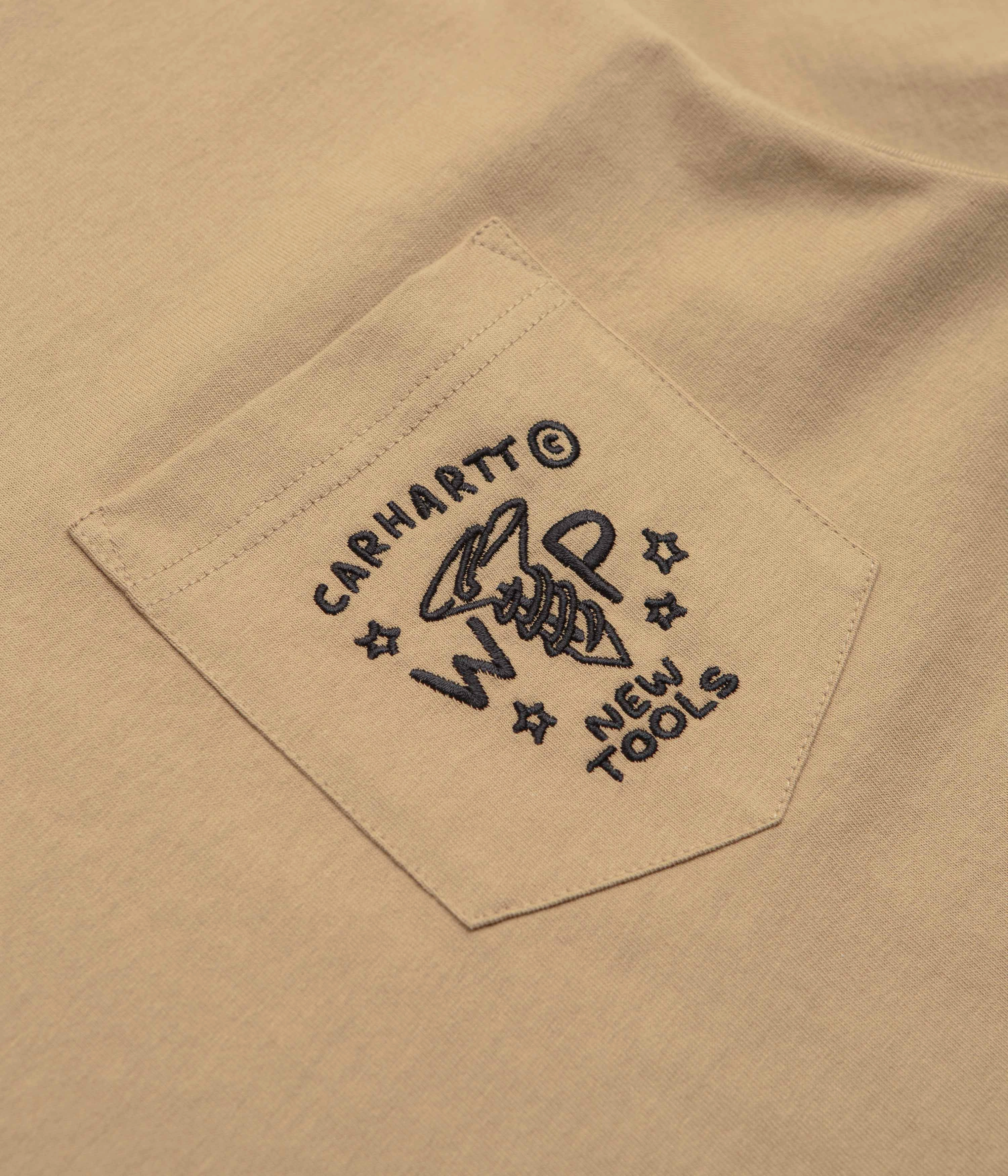 Carhartt Fragments Pocket T-Shirt - Dusty Hamilton Brown / Black Soft and breathable quick dry
