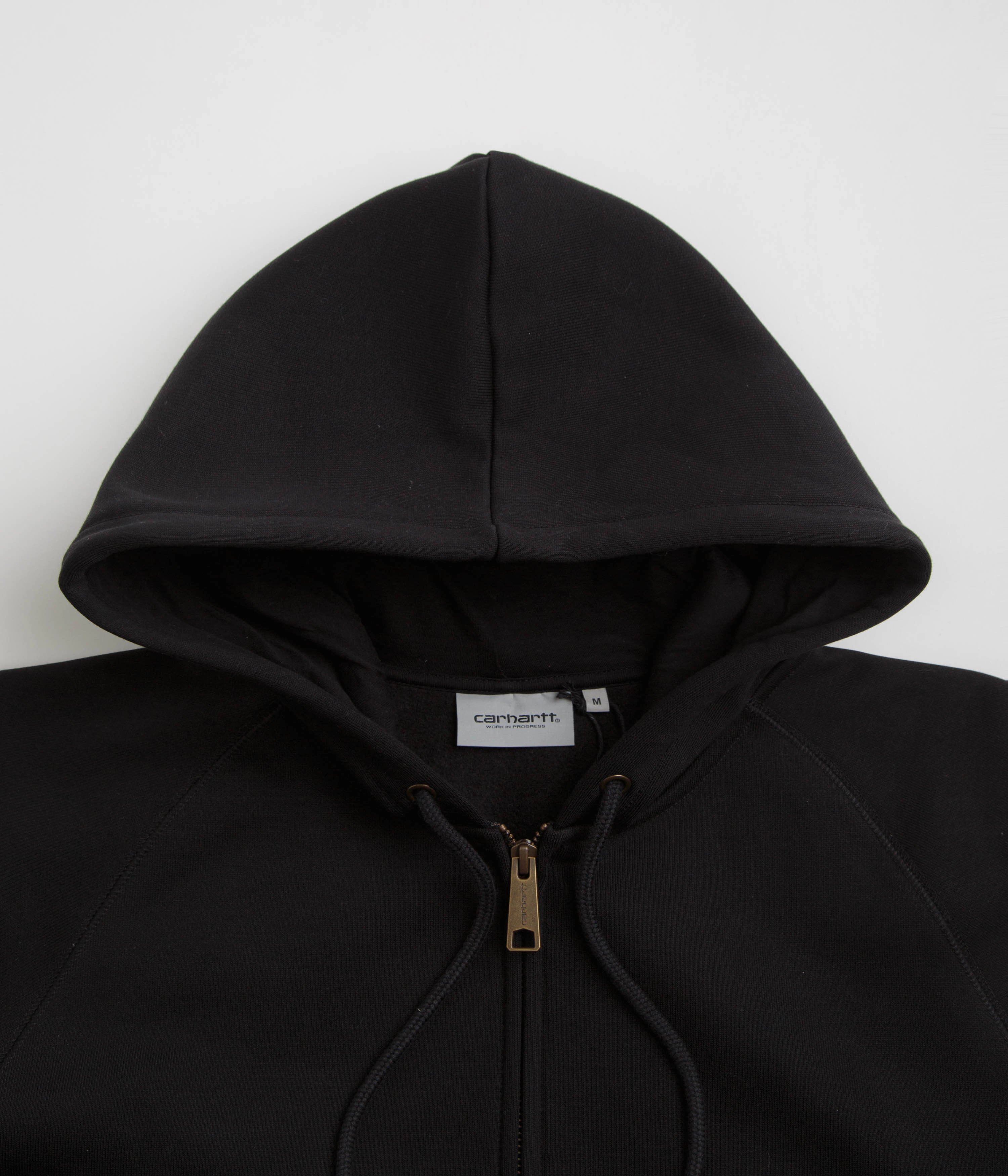 Carhartt Hooded Chase Jacket - Black / Gold Heat Tech Fabric WaterRepellentExterior