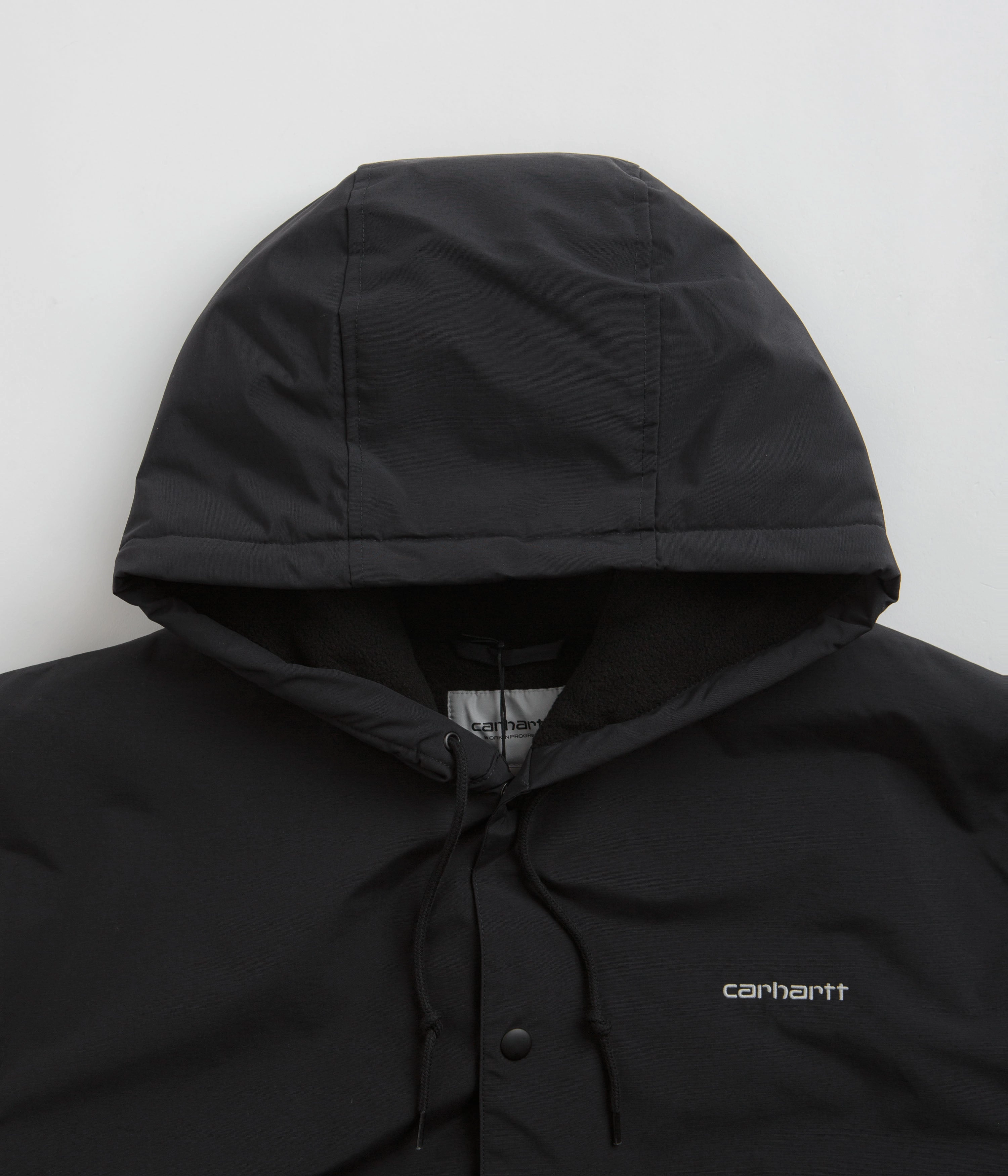 Carhartt Hooded Coach Jacket - Black / White Reversible Style Stylish Basics