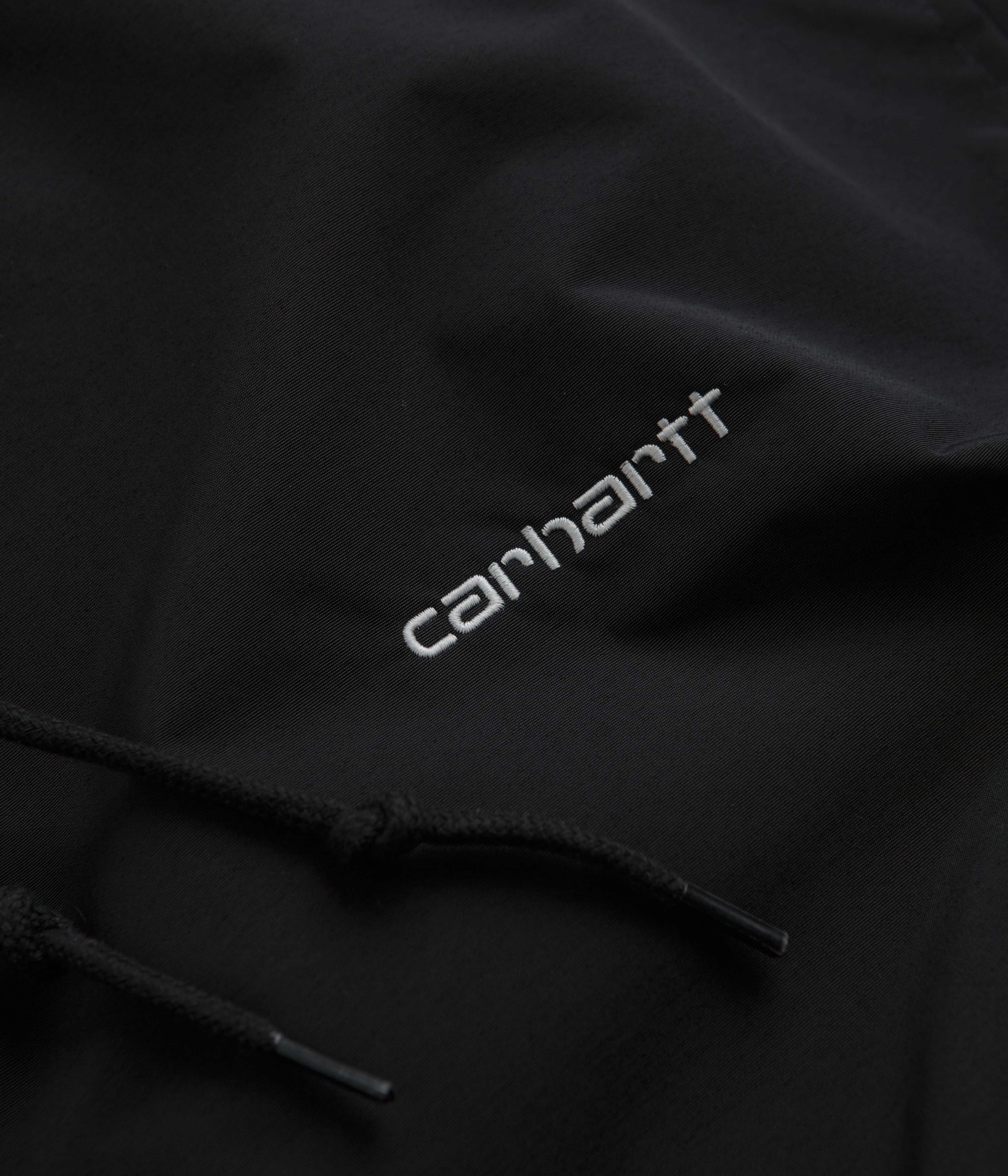 Easy Clean Material Carhartt Hooded Coach Jacket - Black / White