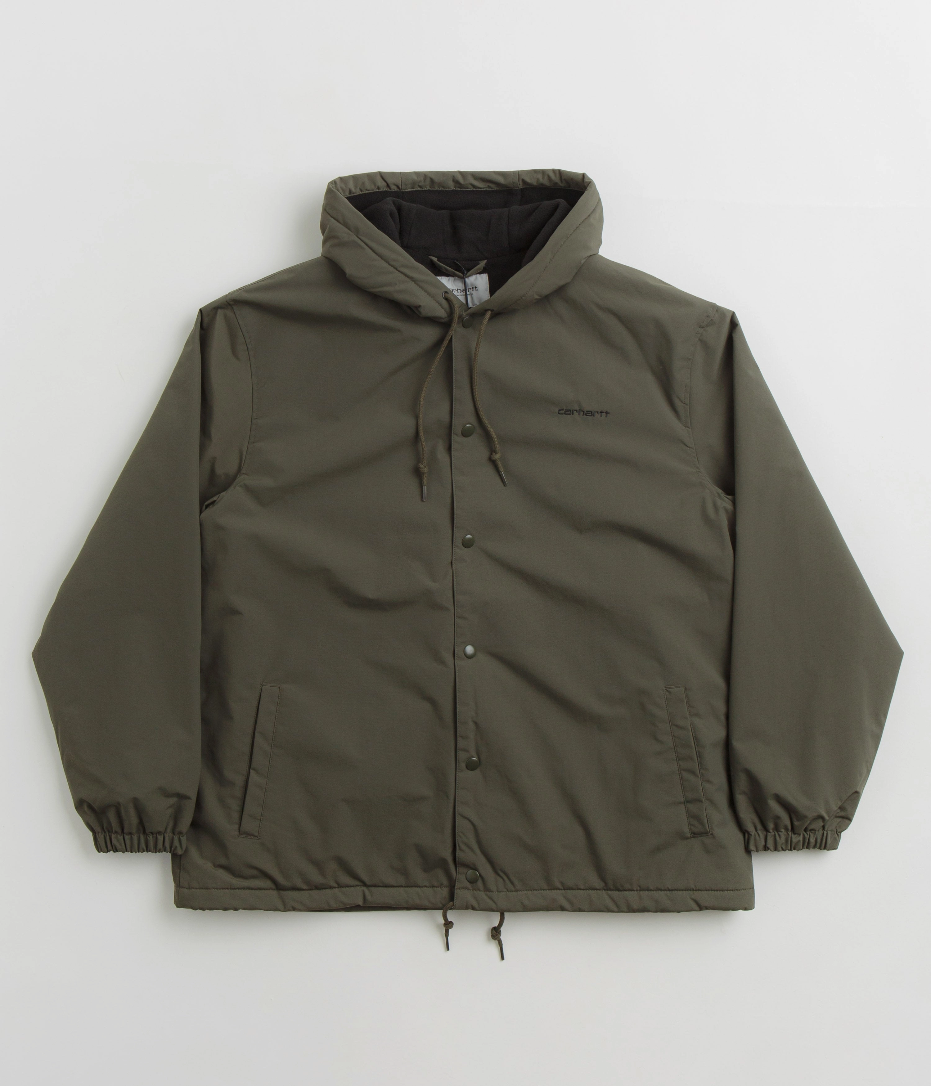 Long Sleeves Carhartt Hooded Coach Jacket - Cypress / Black