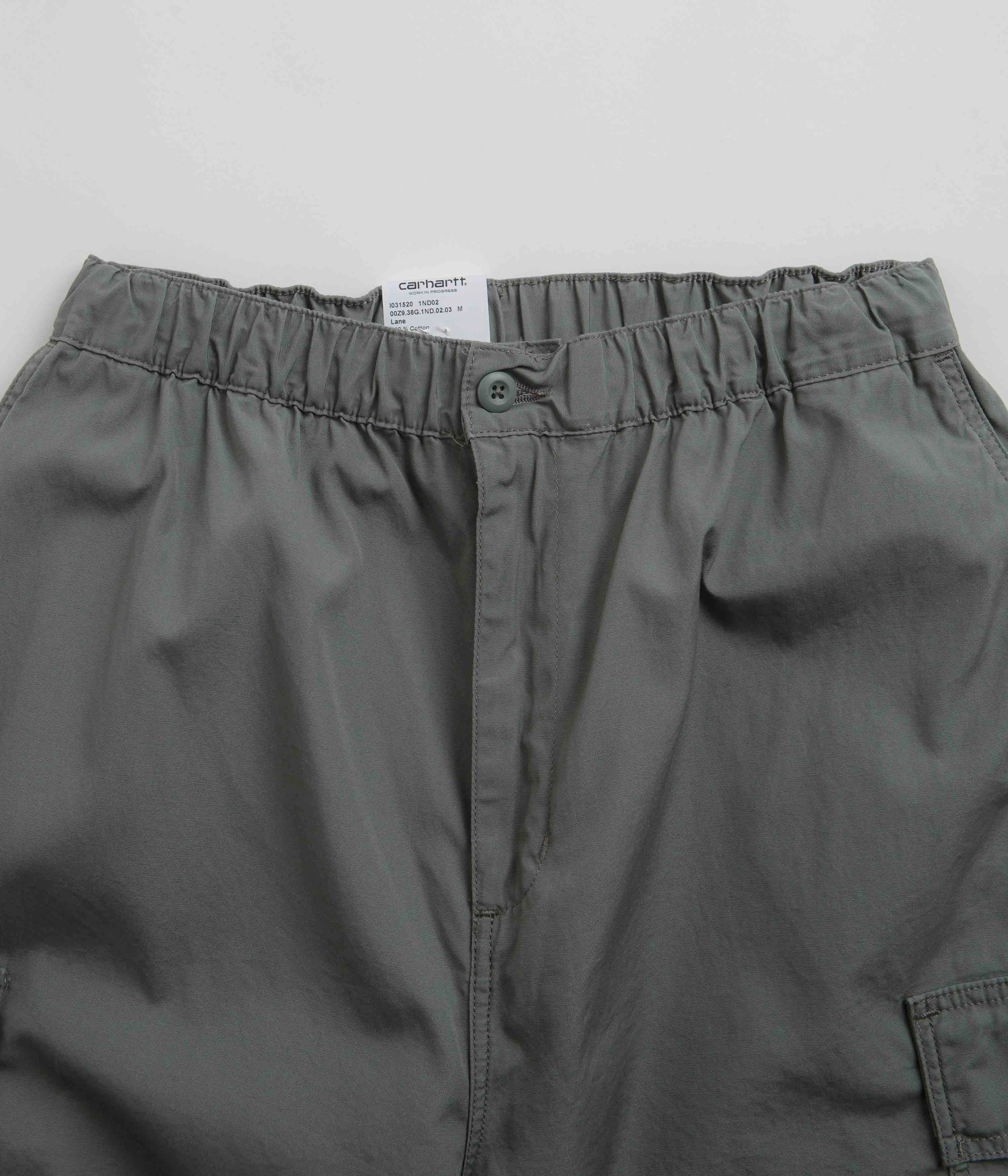 Carhartt Jet Cargo Pants - Smoke Green Smooth zipper closure
